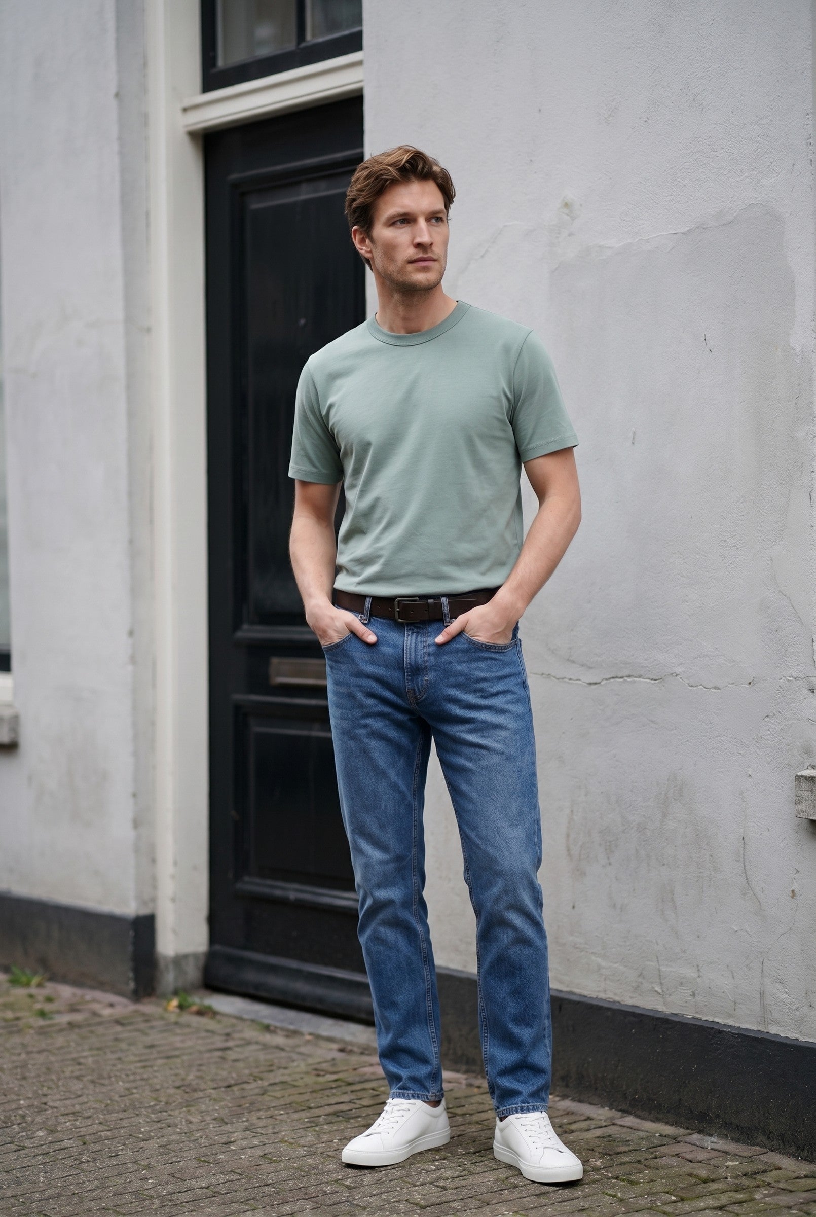 Men's Midweight Cotton Crew Neck T-Shirt | Blackstone London