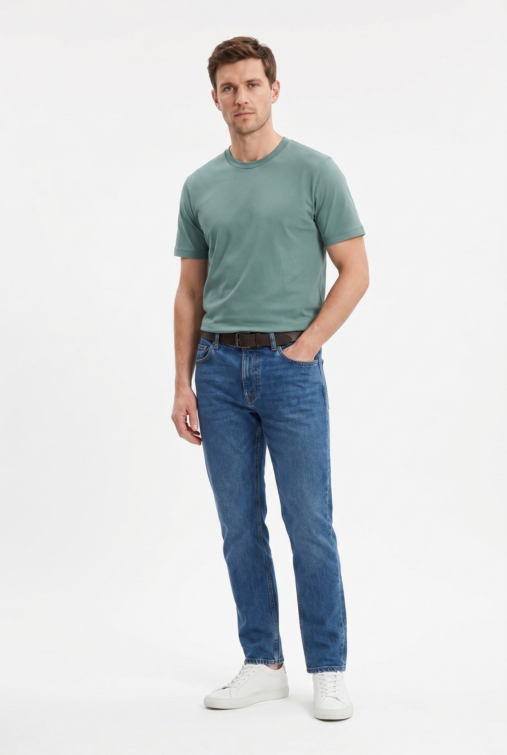 Men's Midweight Cotton Crew Neck T-Shirt | Blackstone London
