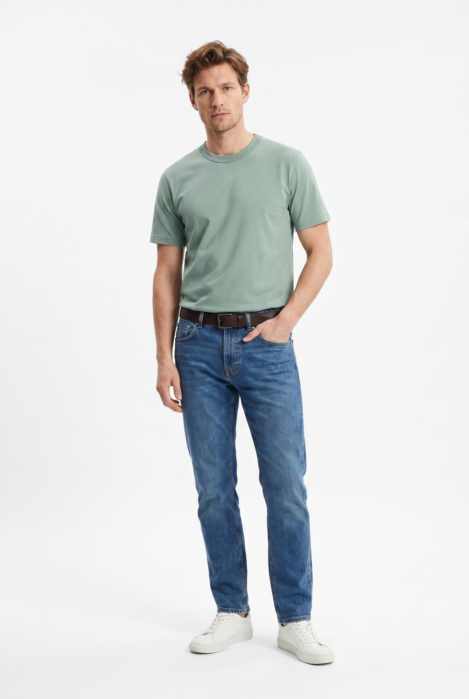 Men's Midweight Cotton Crew Neck T-Shirt | Blackstone London