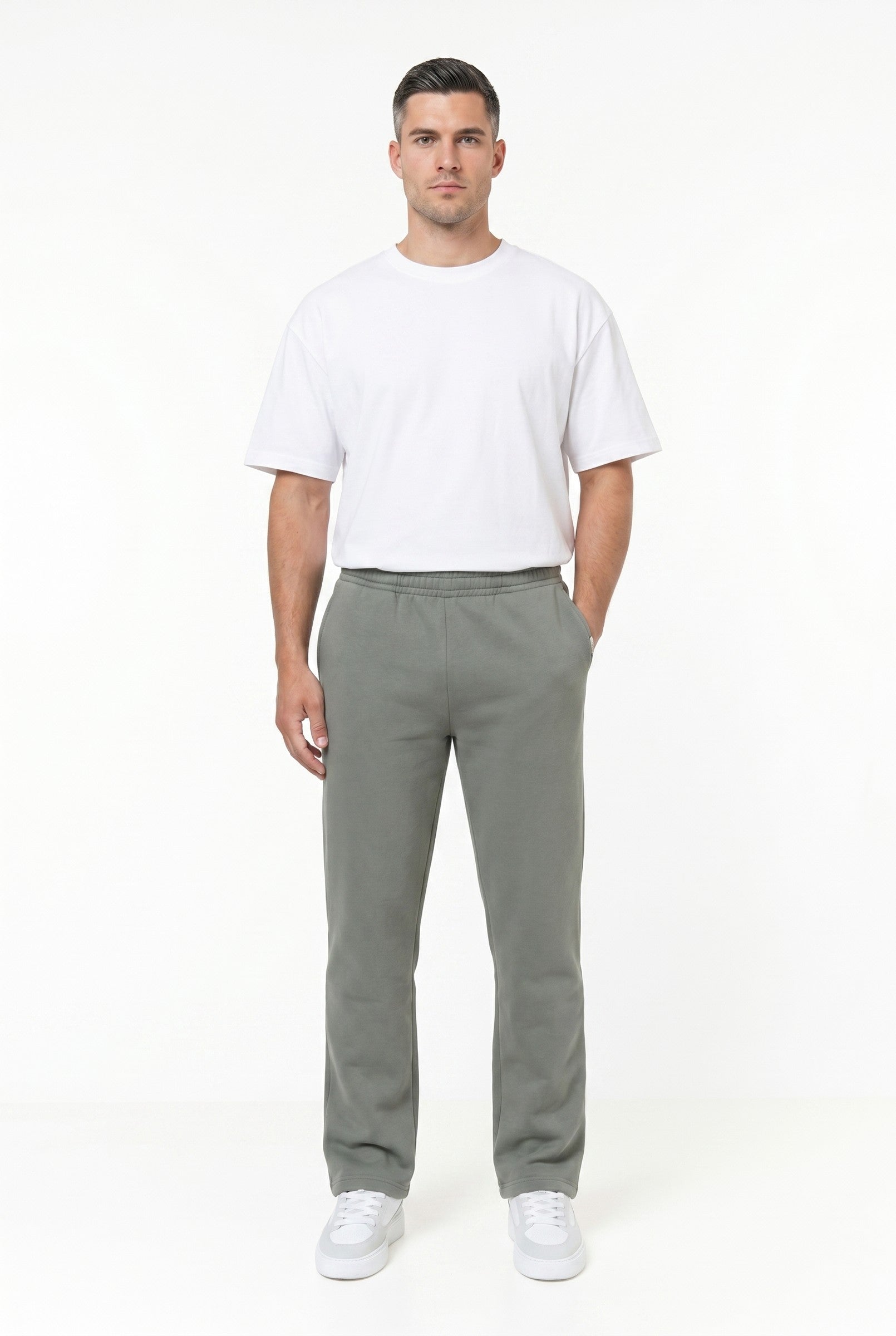 Men's Relaxed Fit Open Hem Joggers | Blackstone London