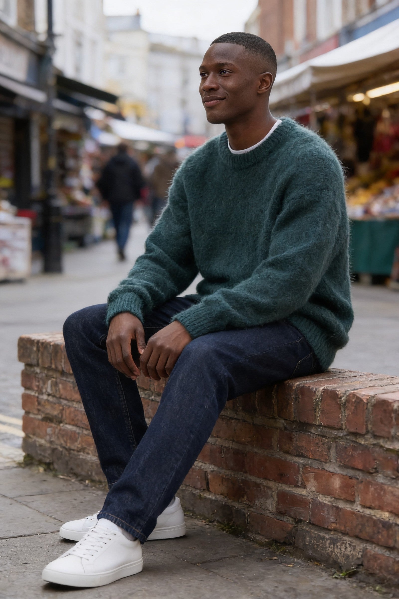 Men's Mohair Blend Crewneck Sweater | Blackstone London