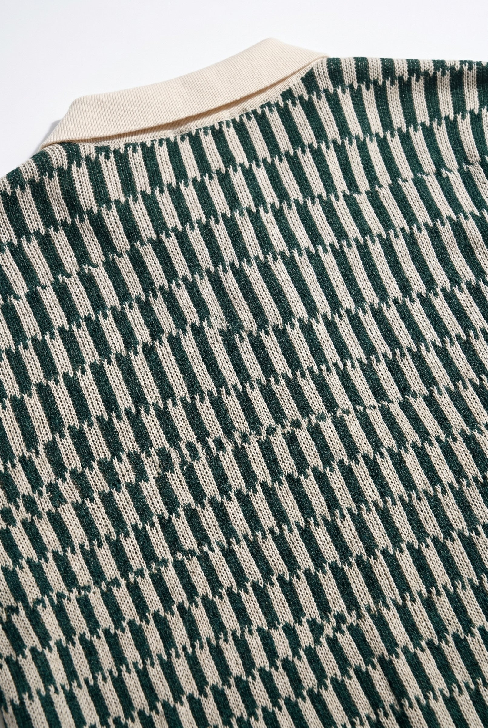 Men's Erice Geometric Knit Polo | Blackstone London