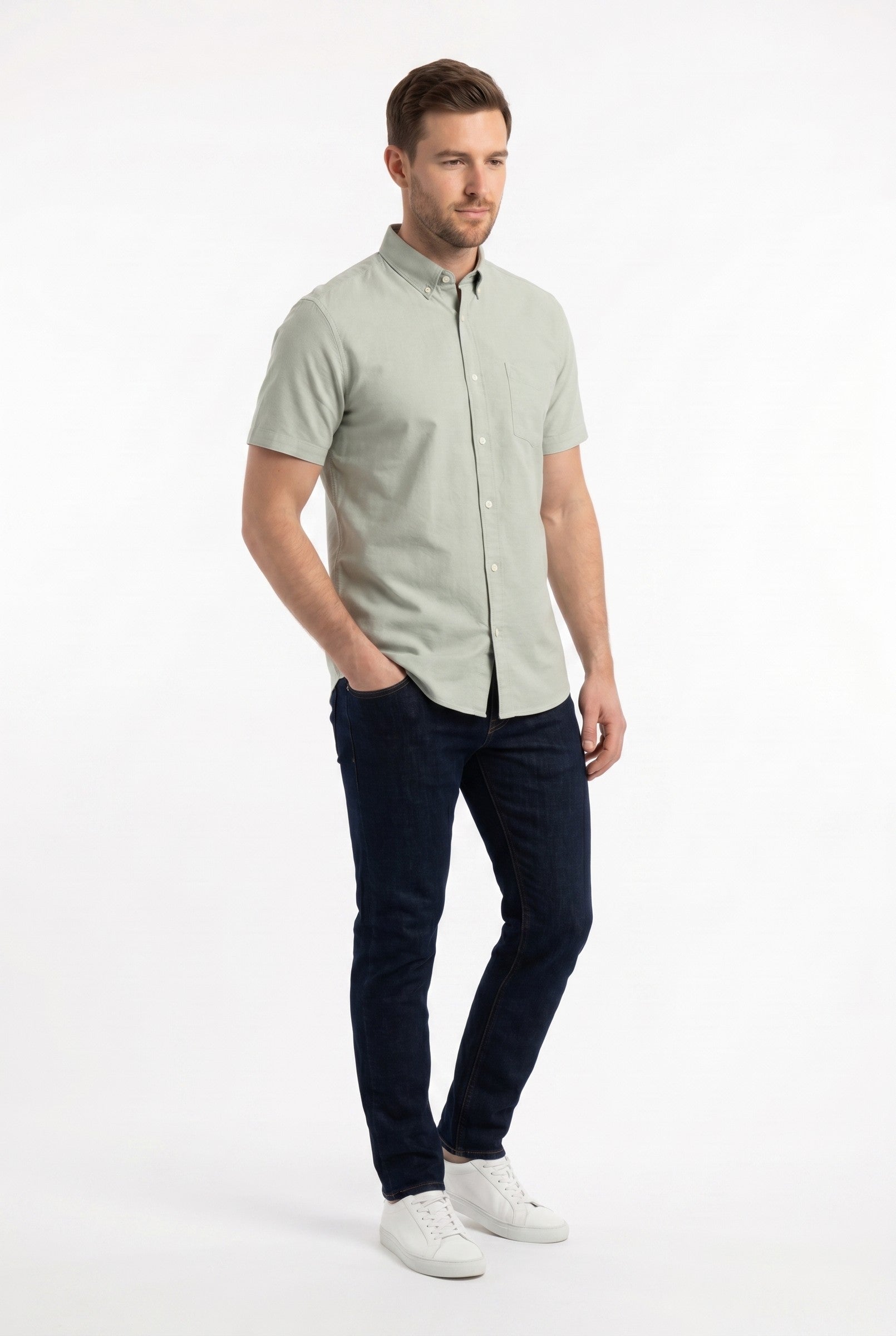 Men's Brewer Short-Sleeve Oxford Shirt | Blackstone London