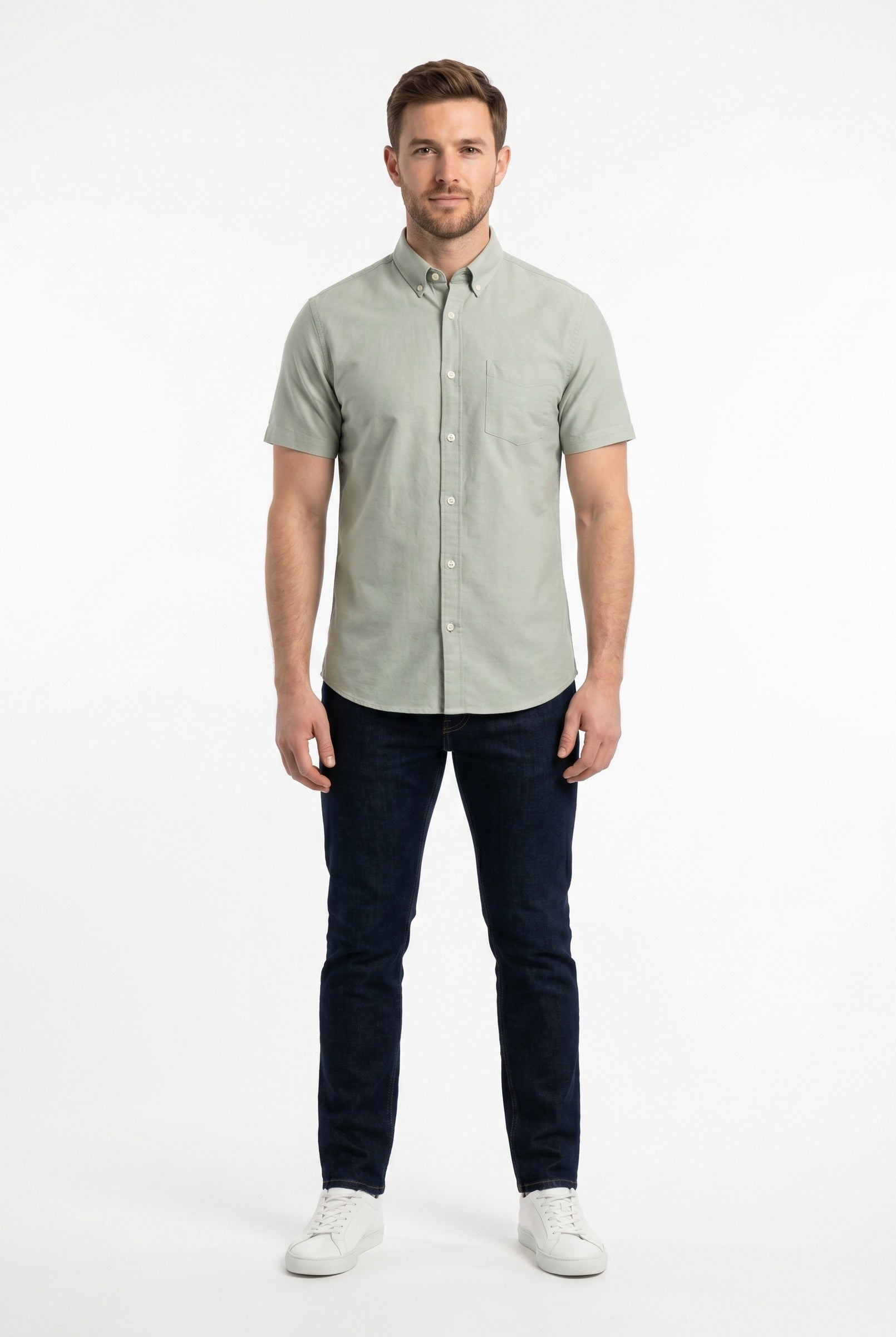 Men's Brewer Short-Sleeve Oxford Shirt | Blackstone London