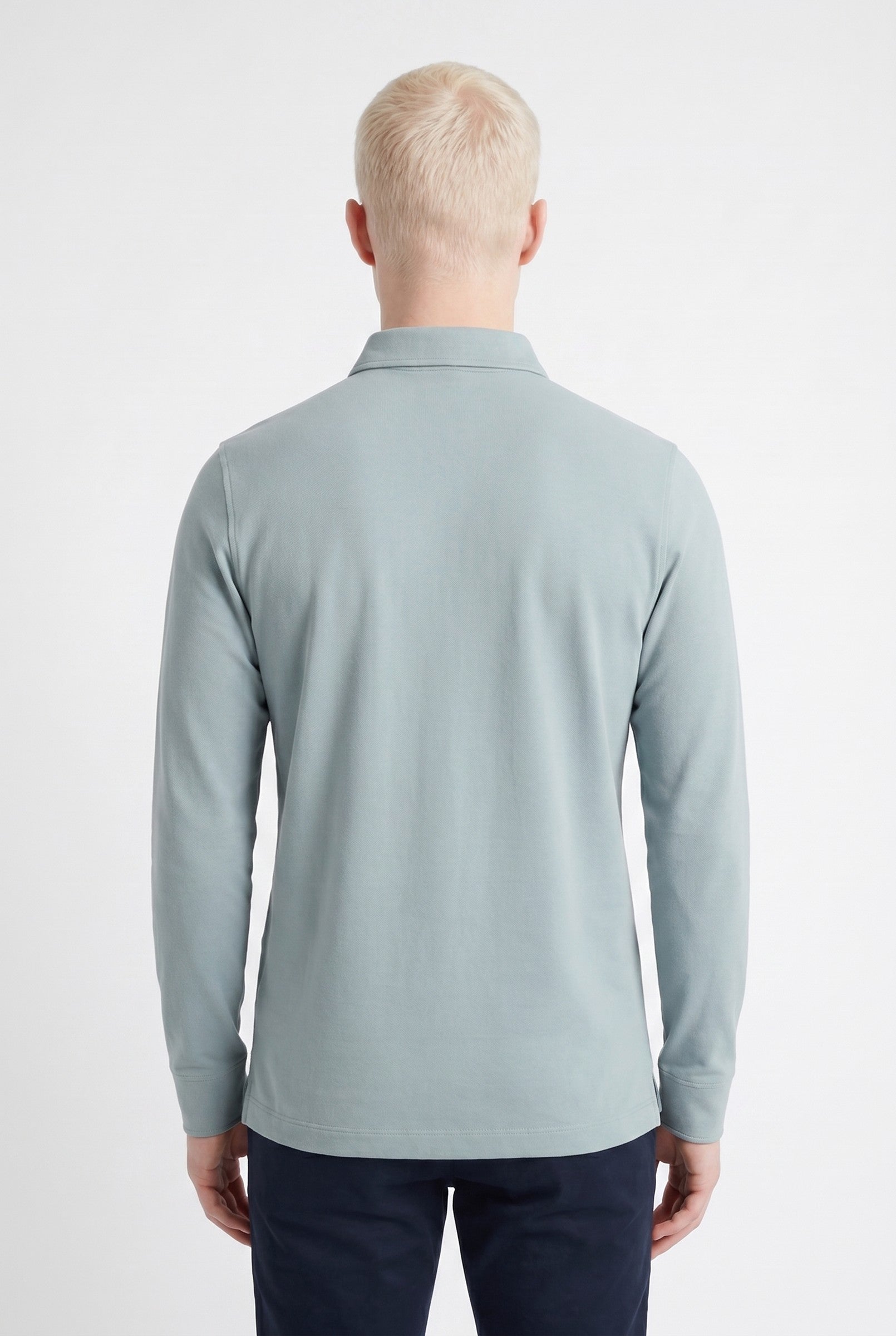 Men's Moxon Long-Sleeve Pique Polo | Blackstone London