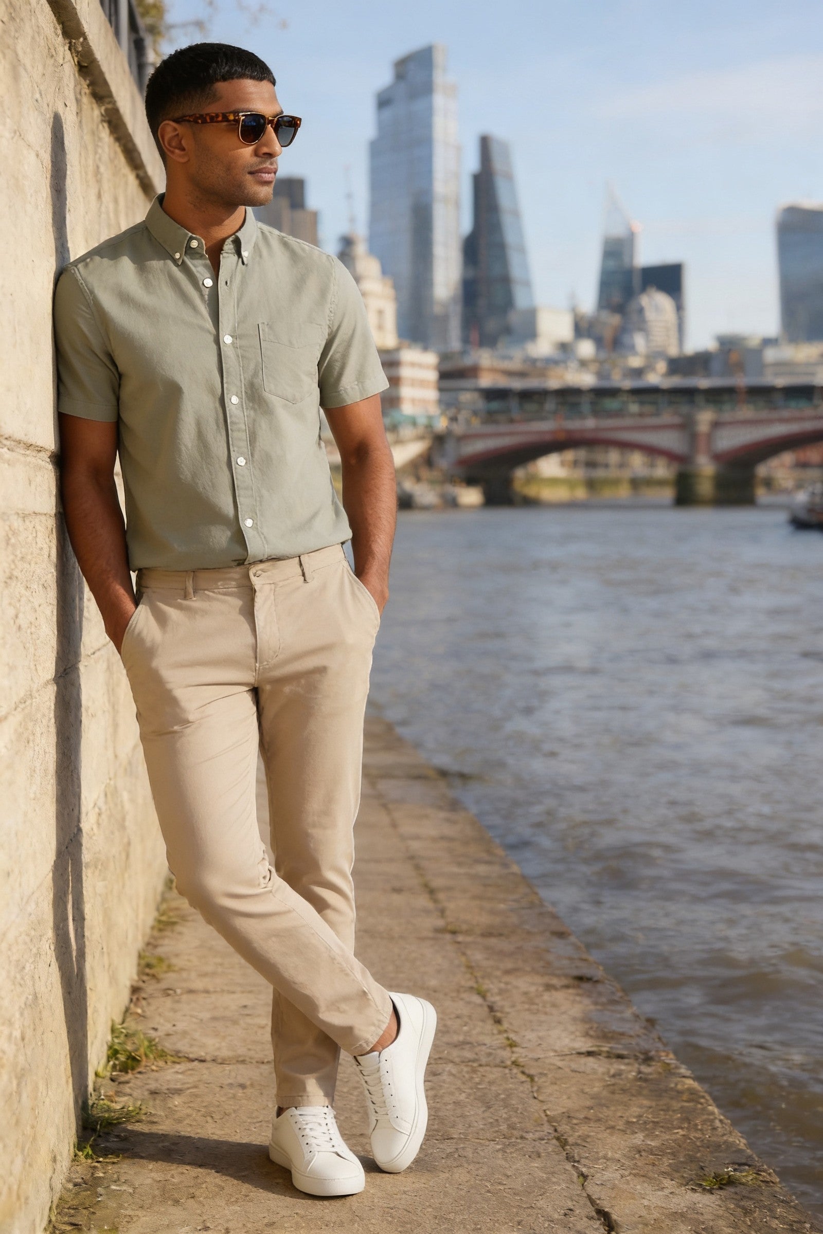 Men's Brewer Short-Sleeve Oxford Shirt | Blackstone London