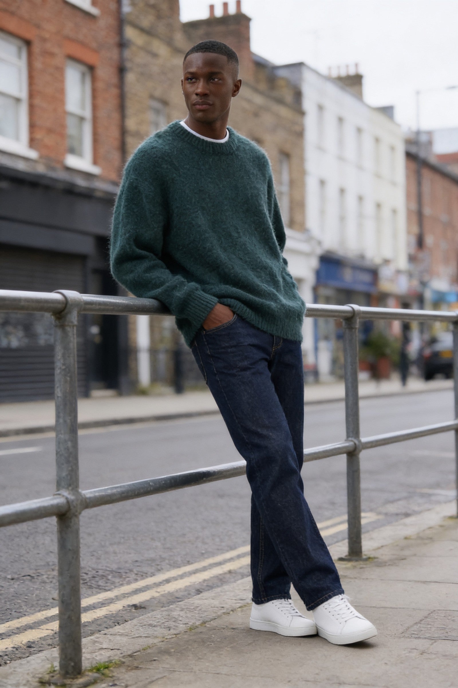 Men's Mohair Blend Crewneck Sweater | Blackstone London
