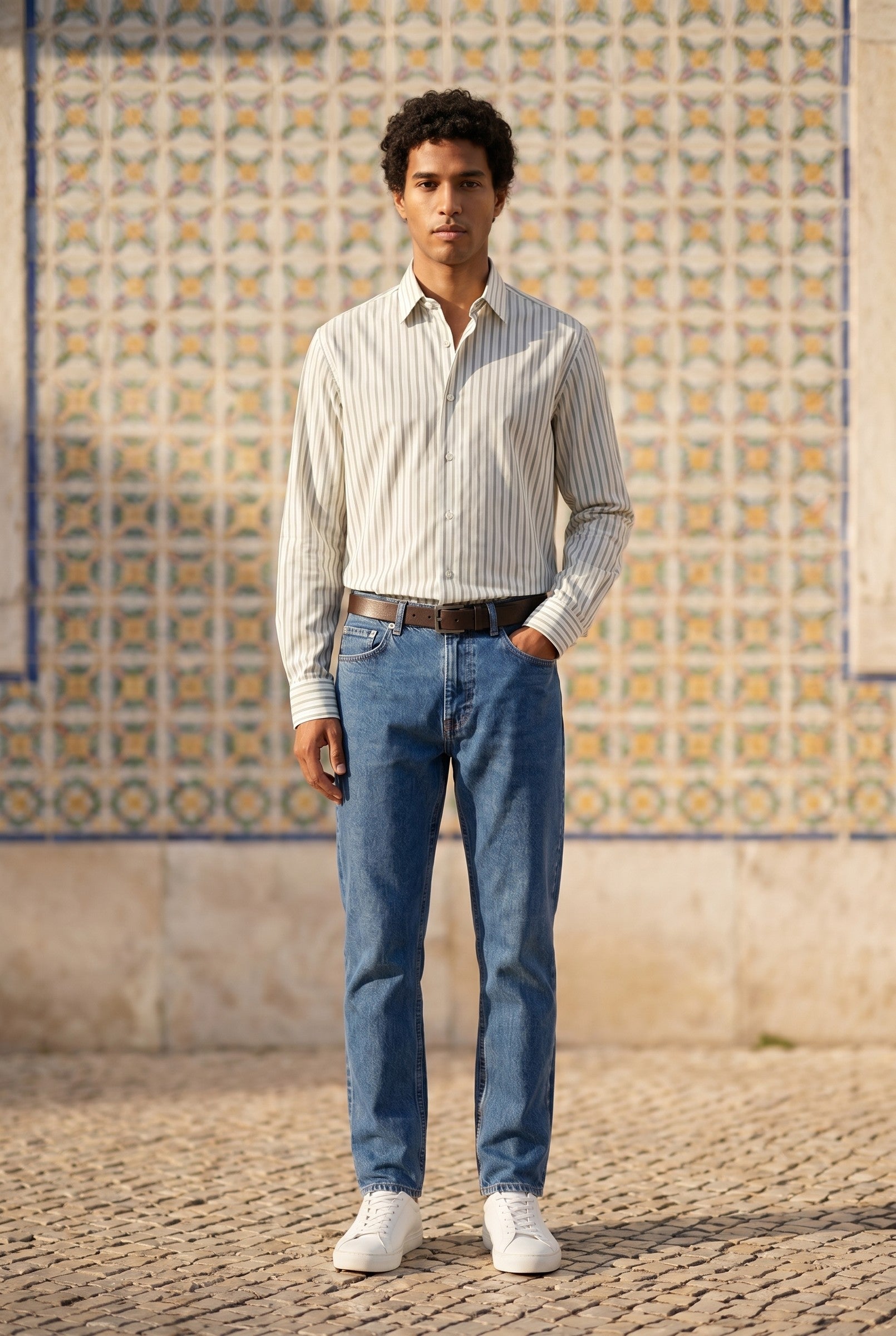 Men's Poplin Longsleeve Shirt | Blackstone London