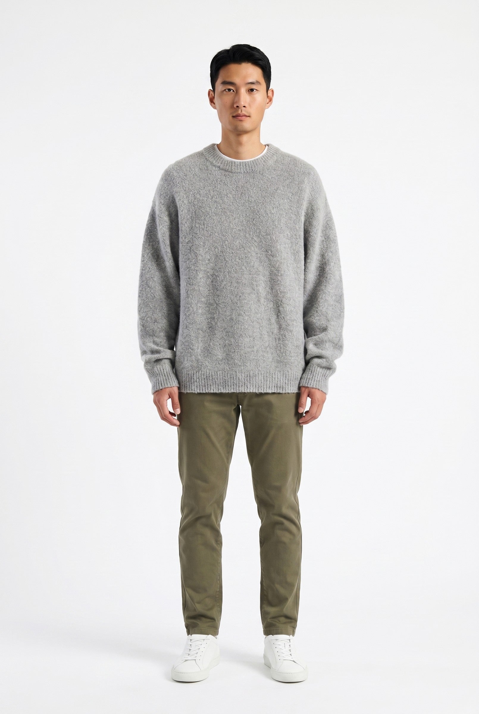 Men's Mohair Blend Crewneck Sweater | Blackstone London