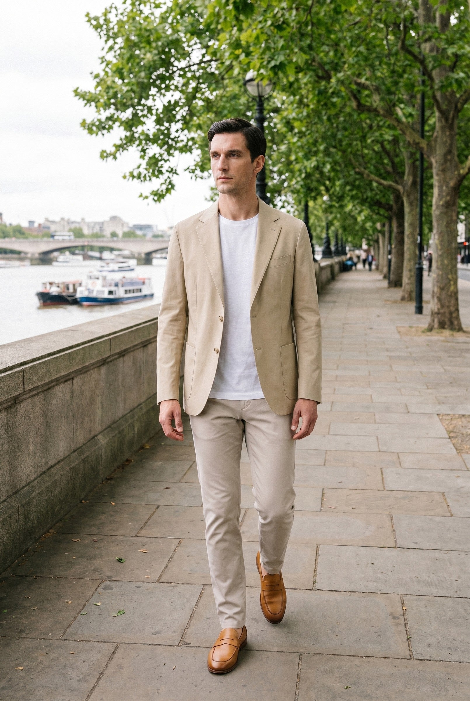 Men's Linen Suit Jacket | Blackstone London