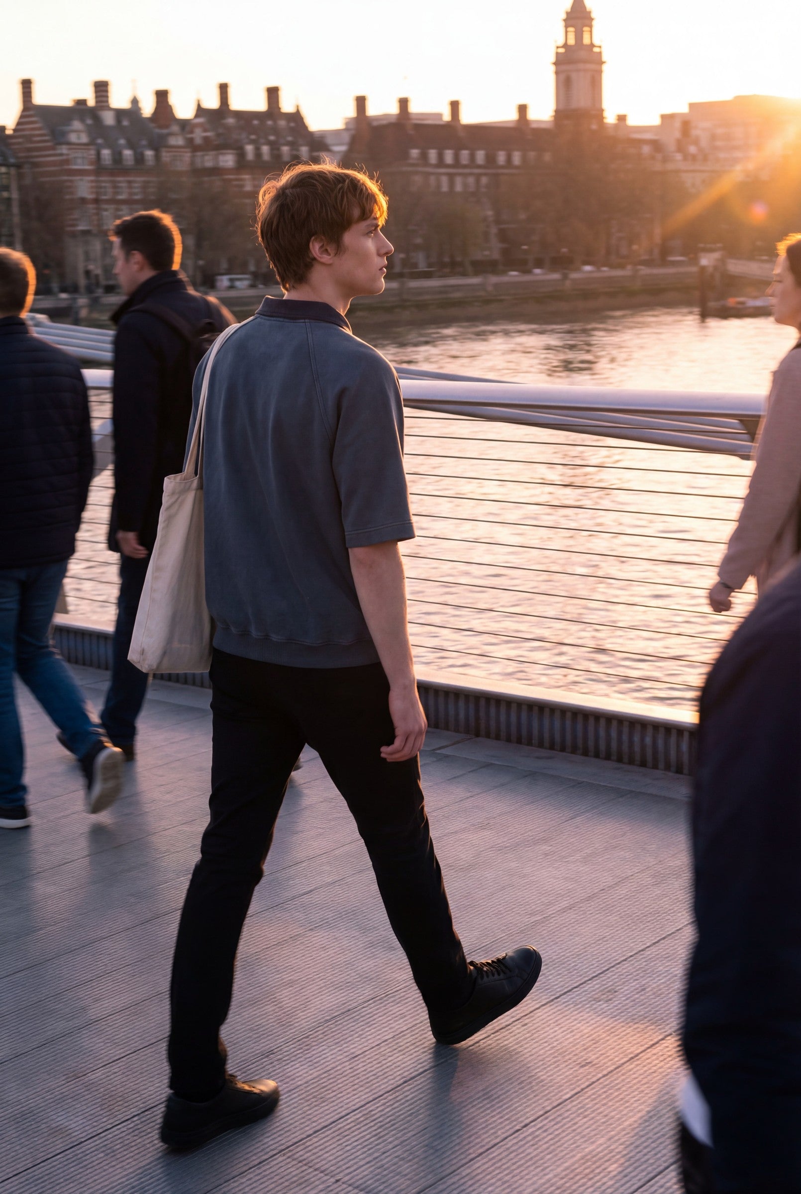 Men's Snow Washed Quarter Zip Polo | Blackstone London