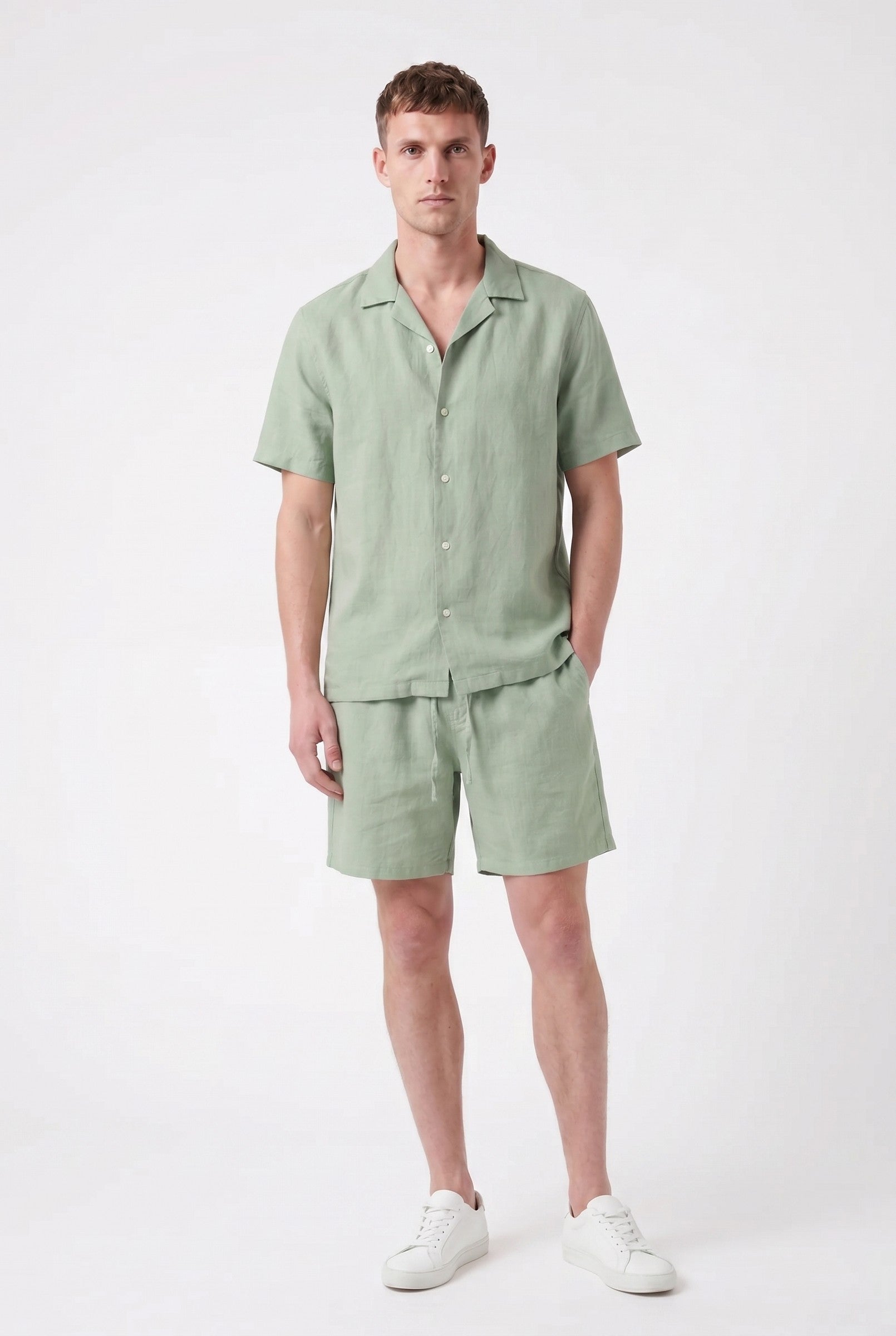 Men's Linen Leisure Drawstring Shorts | Blackstone London