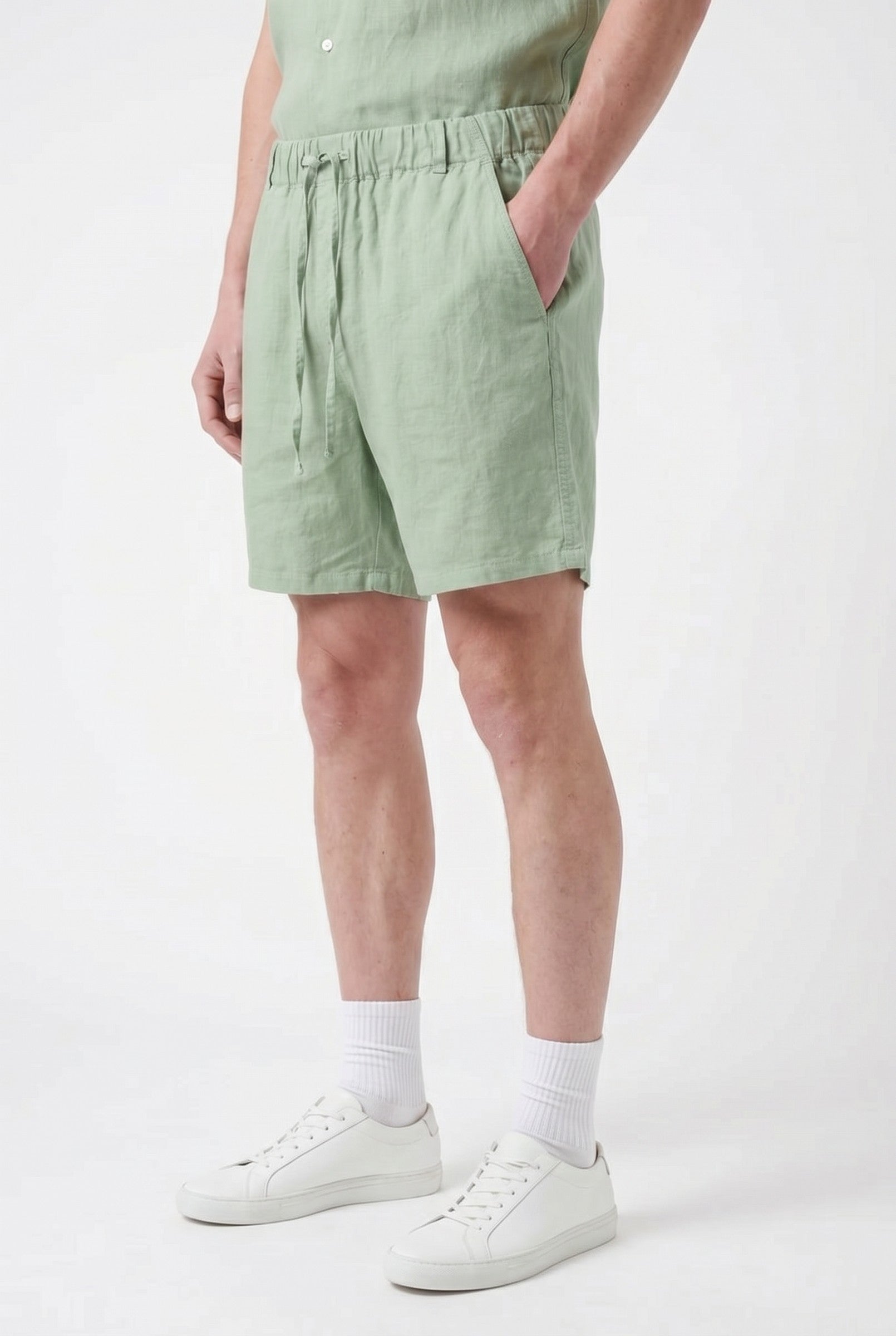 Men's Linen Leisure Drawstring Shorts | Blackstone London