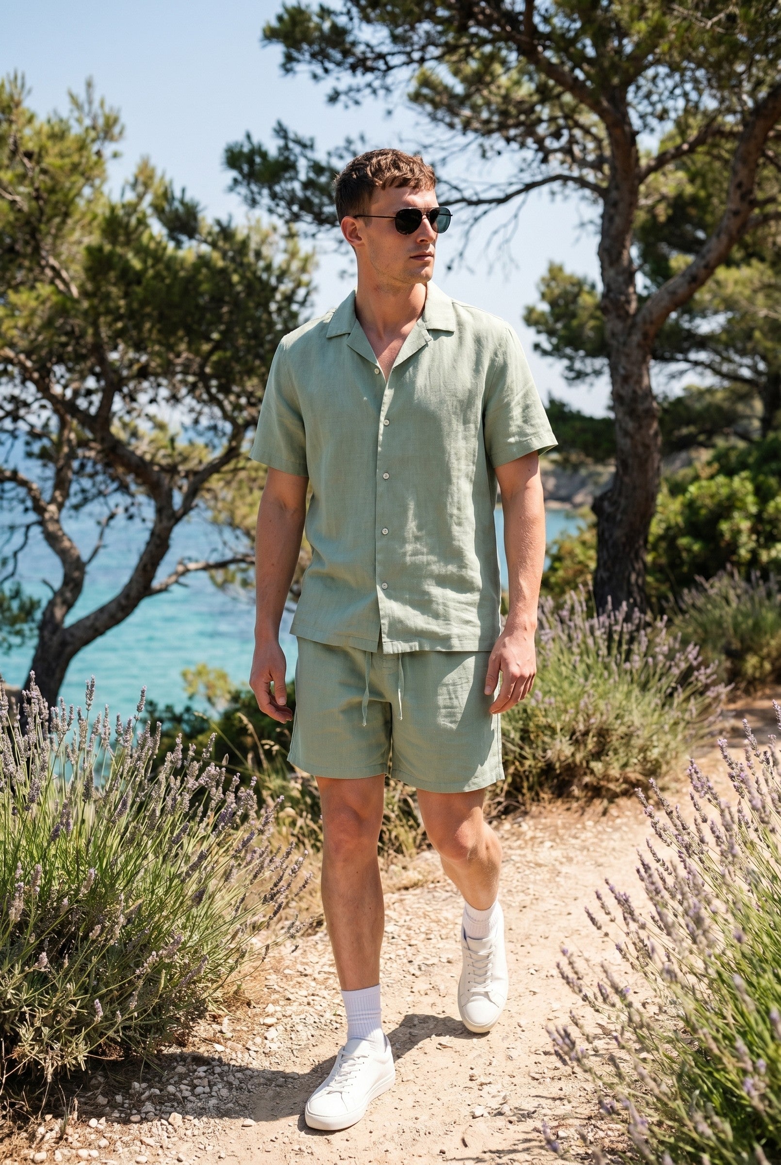 Men's Linen Leisure Drawstring Shorts | Blackstone London