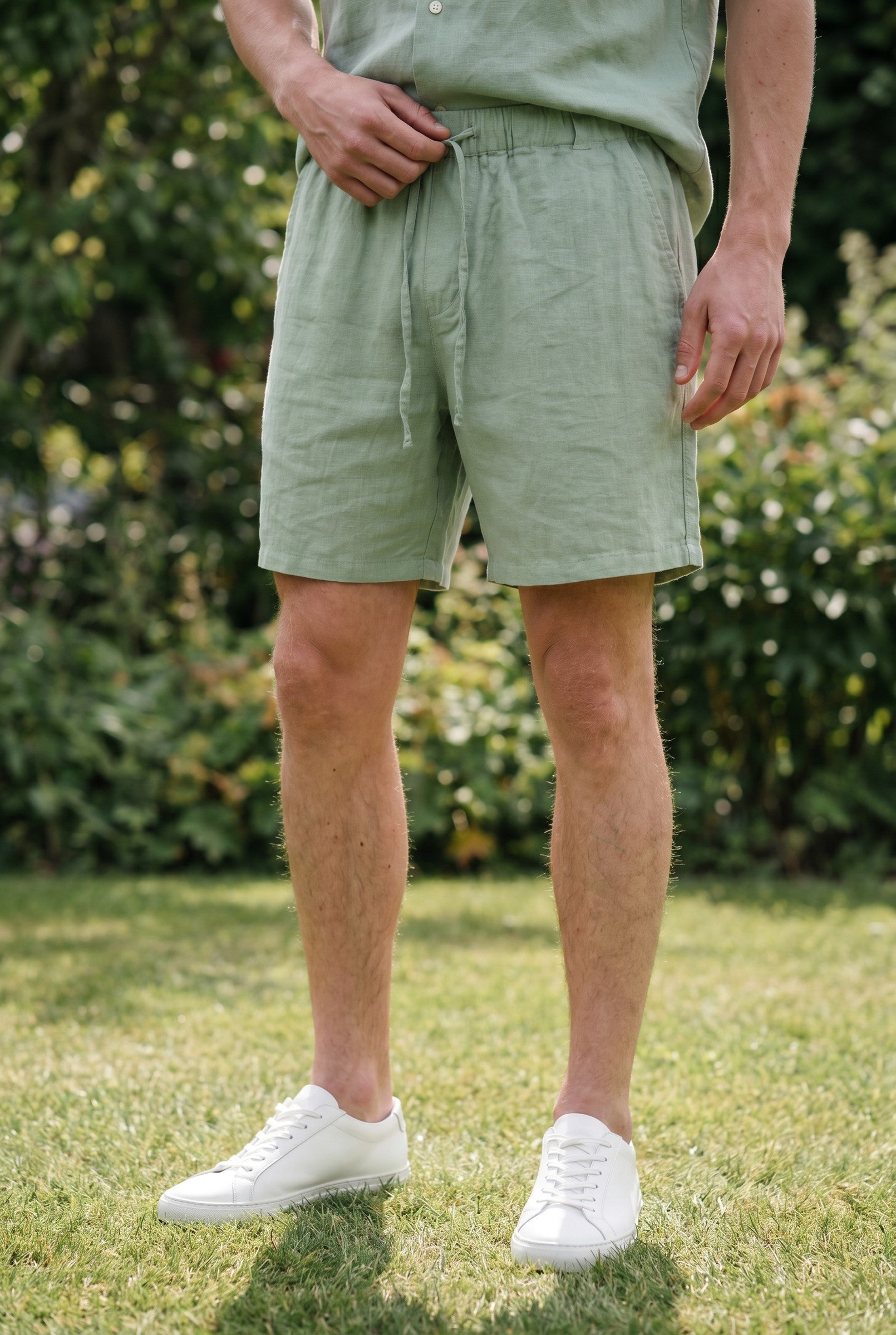Men's Linen Leisure Drawstring Shorts | Blackstone London