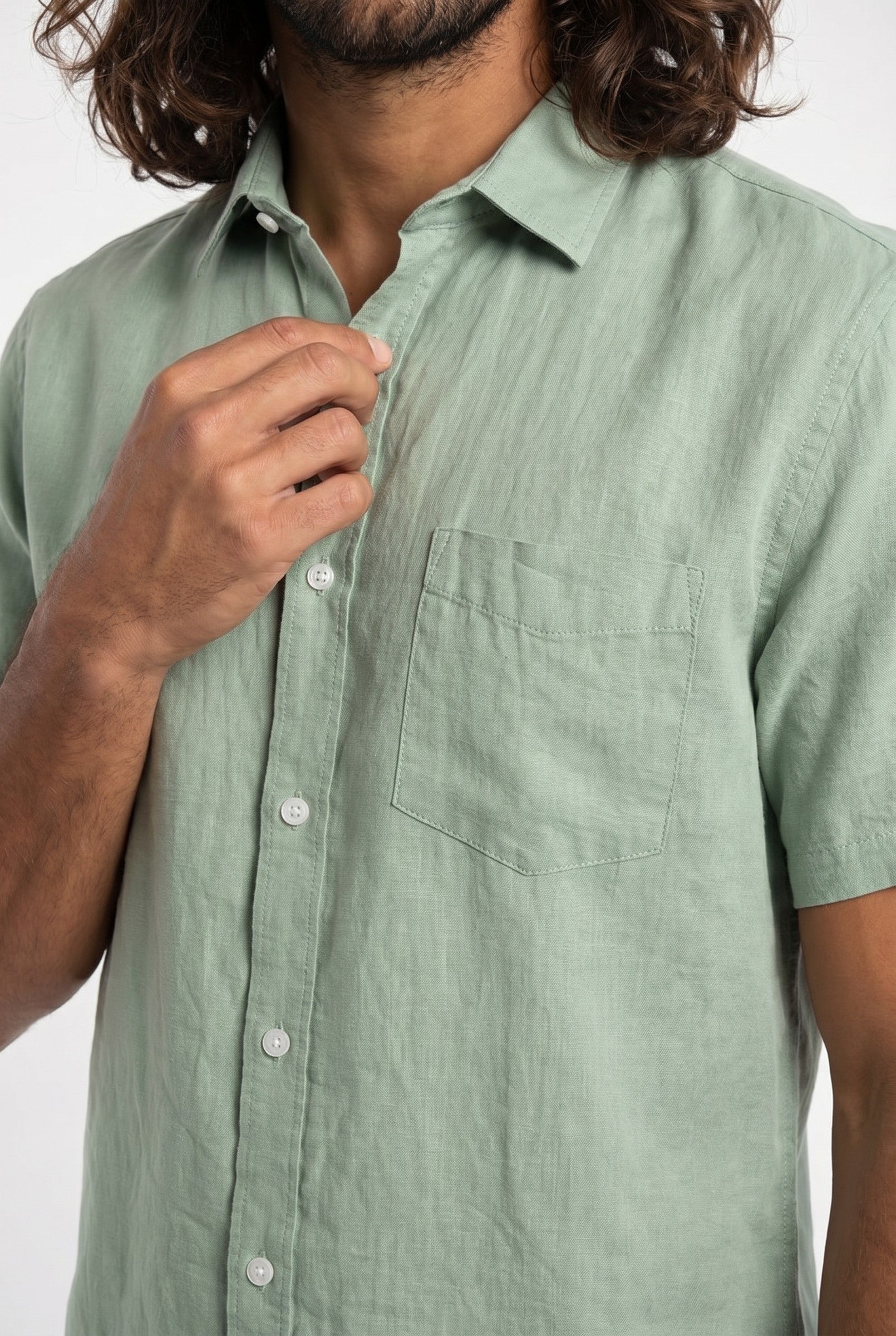Men's Cotton Linen Short Sleeve Shirt | Blackstone London