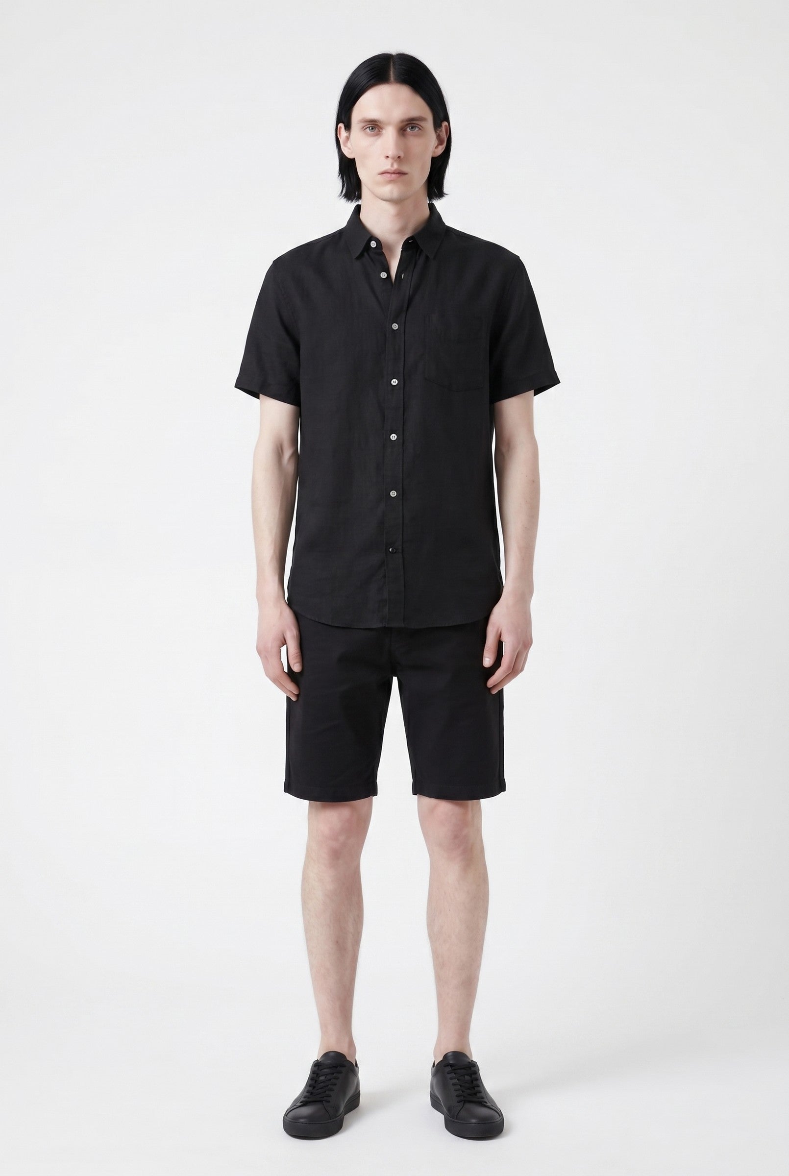 Men's Cotton Linen Short Sleeve Shirt | Blackstone London