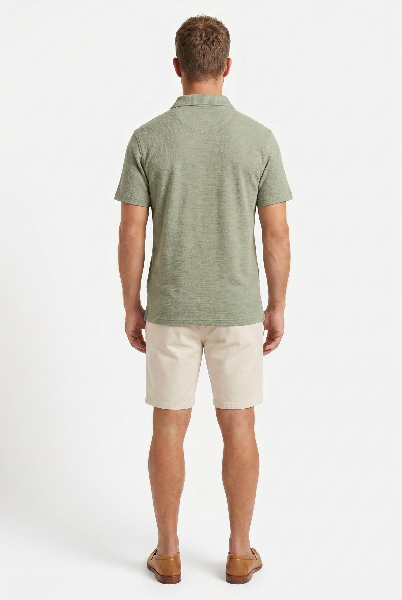 Men's Tonal Pique Polo Shirt | Blackstone London