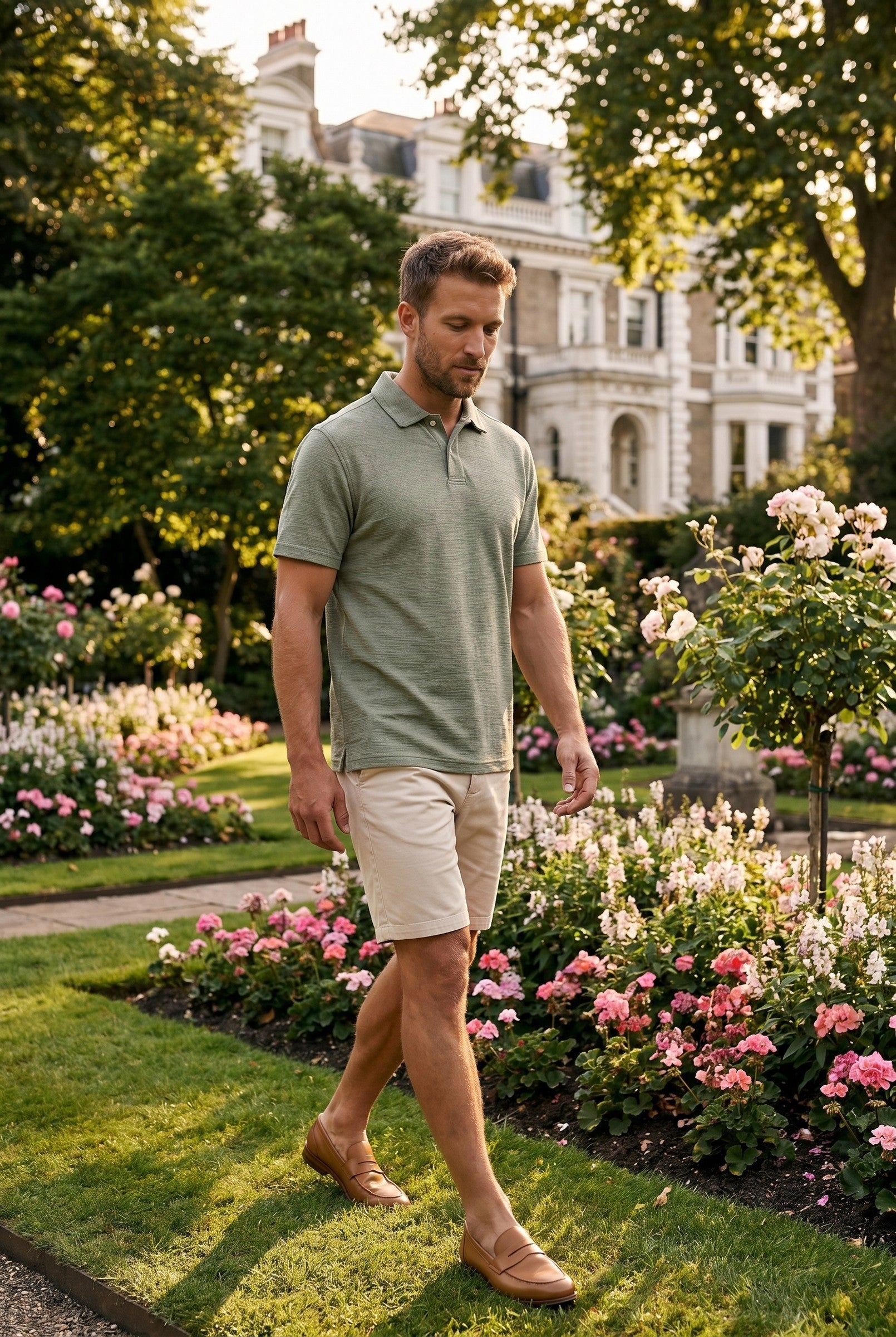 Men's Tonal Pique Polo Shirt | Blackstone London