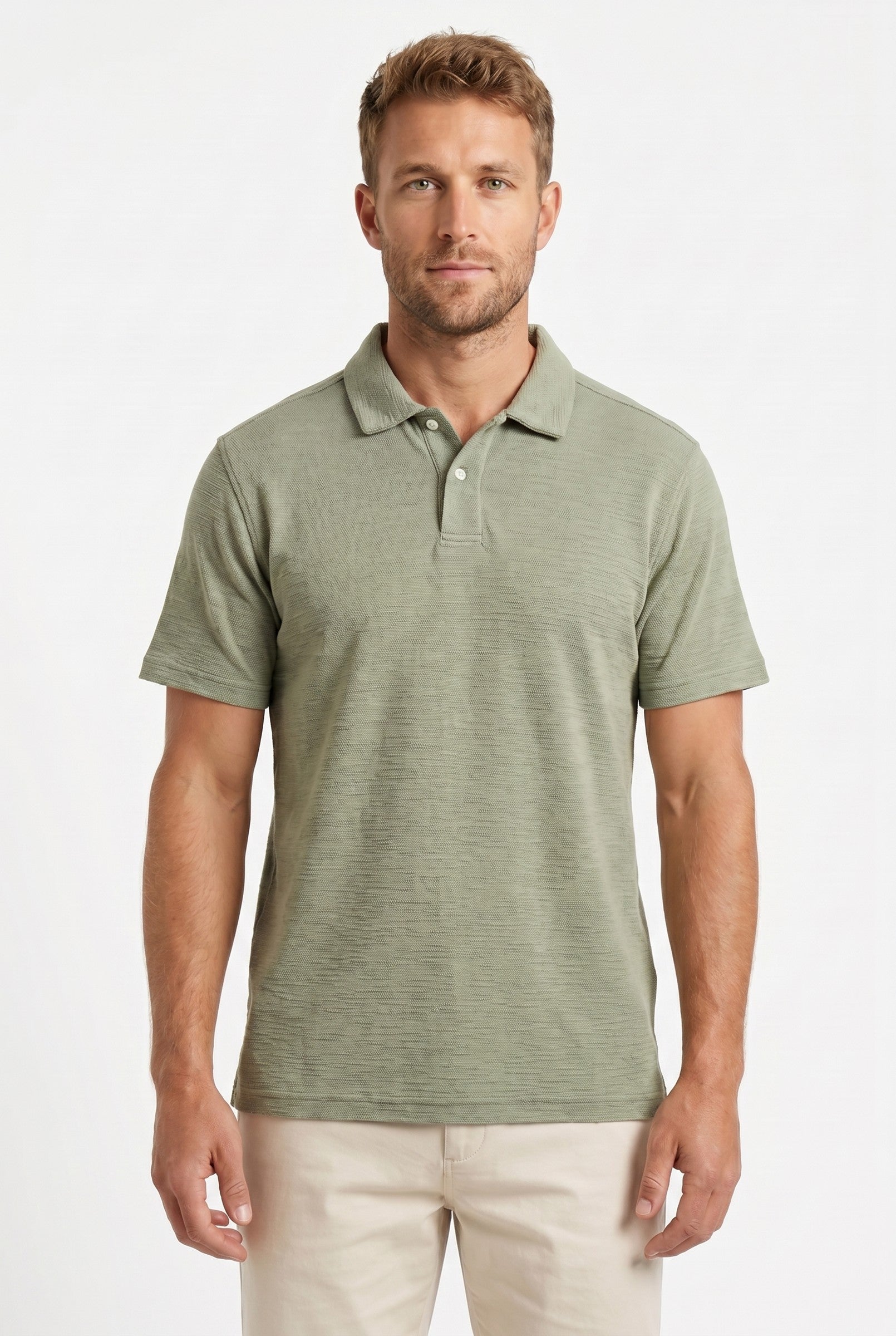 Men's Tonal Pique Polo Shirt | Blackstone London