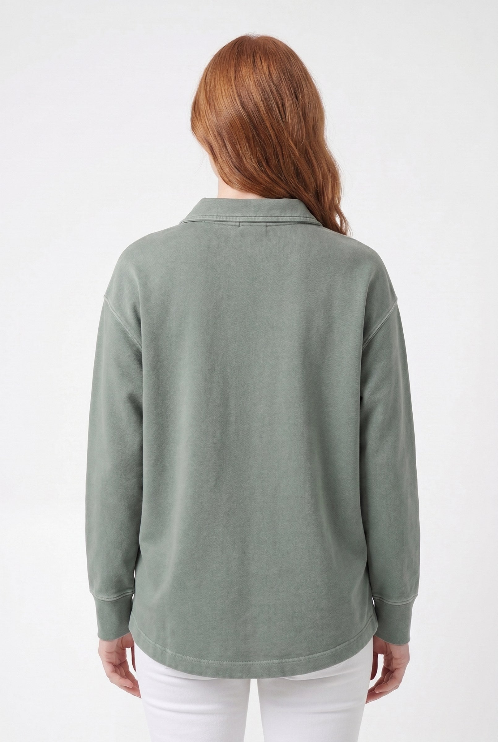 Women's Half-Button Washed Sweater | Blackstone London