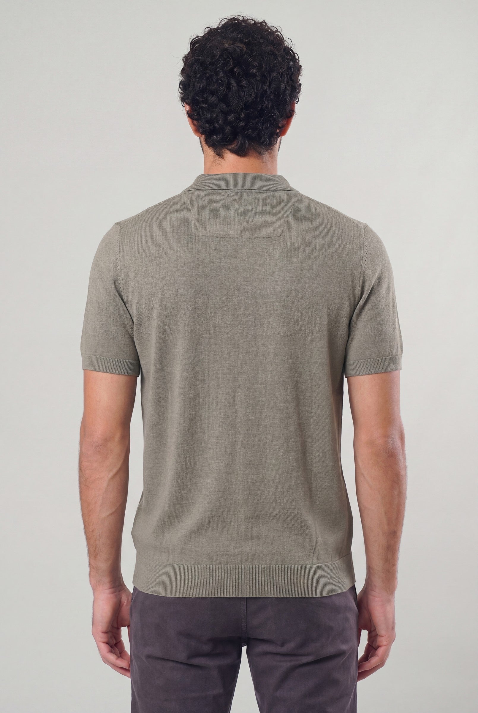 Men's Knitted Button-Up Polo Shirt | Blackstone London
