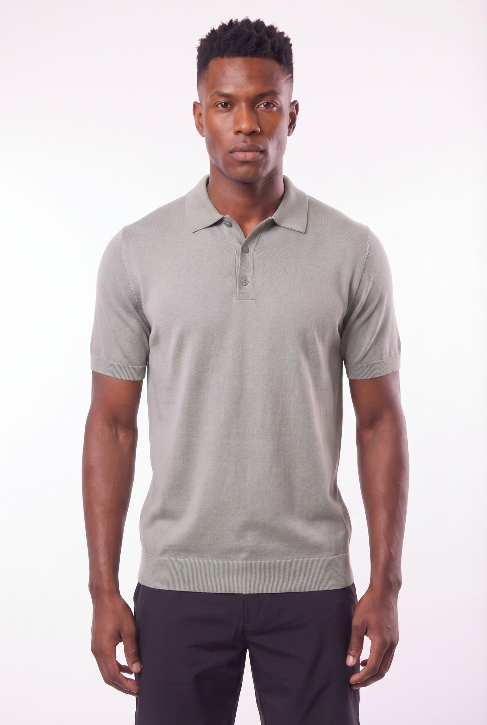 Men's Fine Knit Polo Shirt | Blackstone London