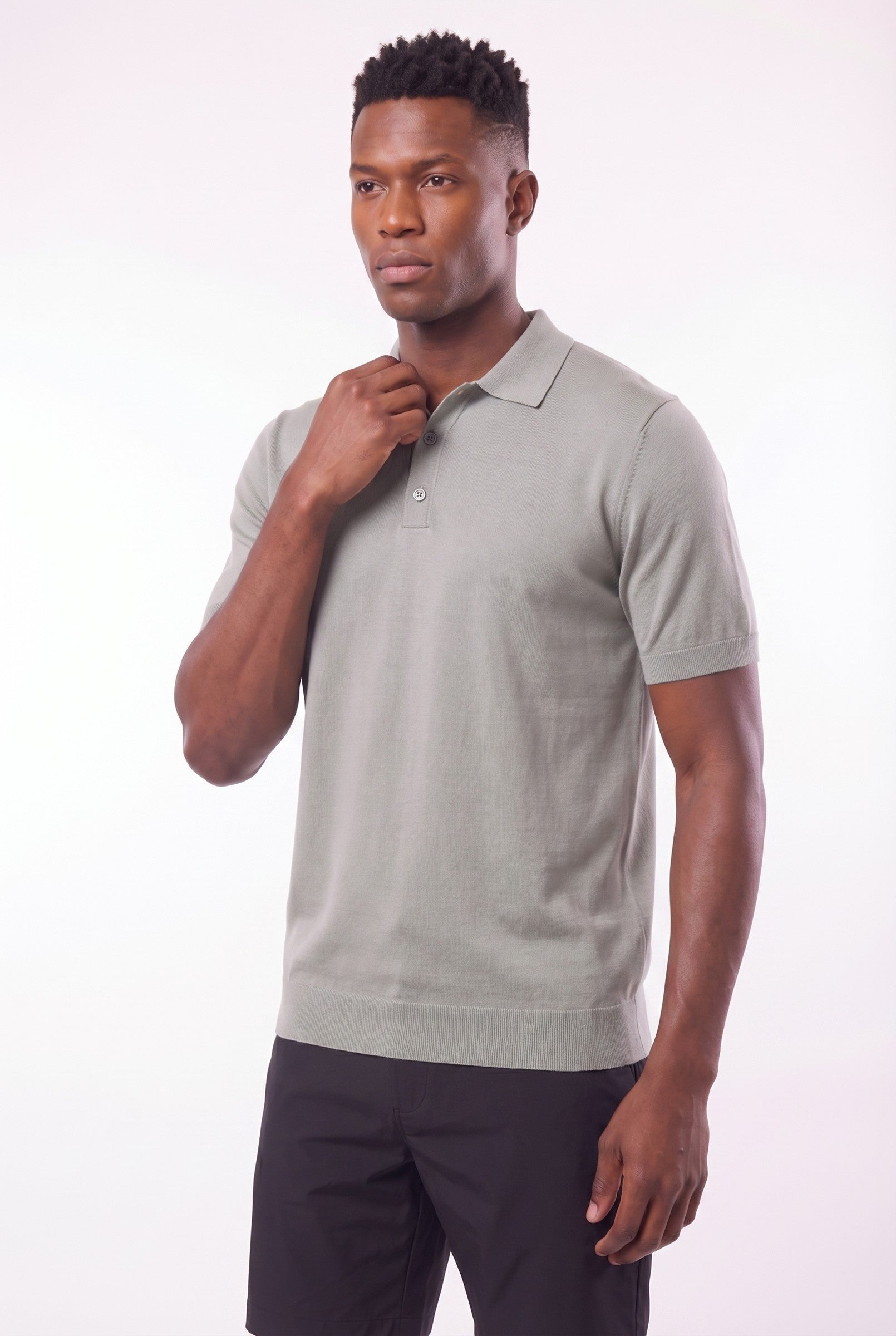 Men's Fine Knit Polo Shirt | Blackstone London