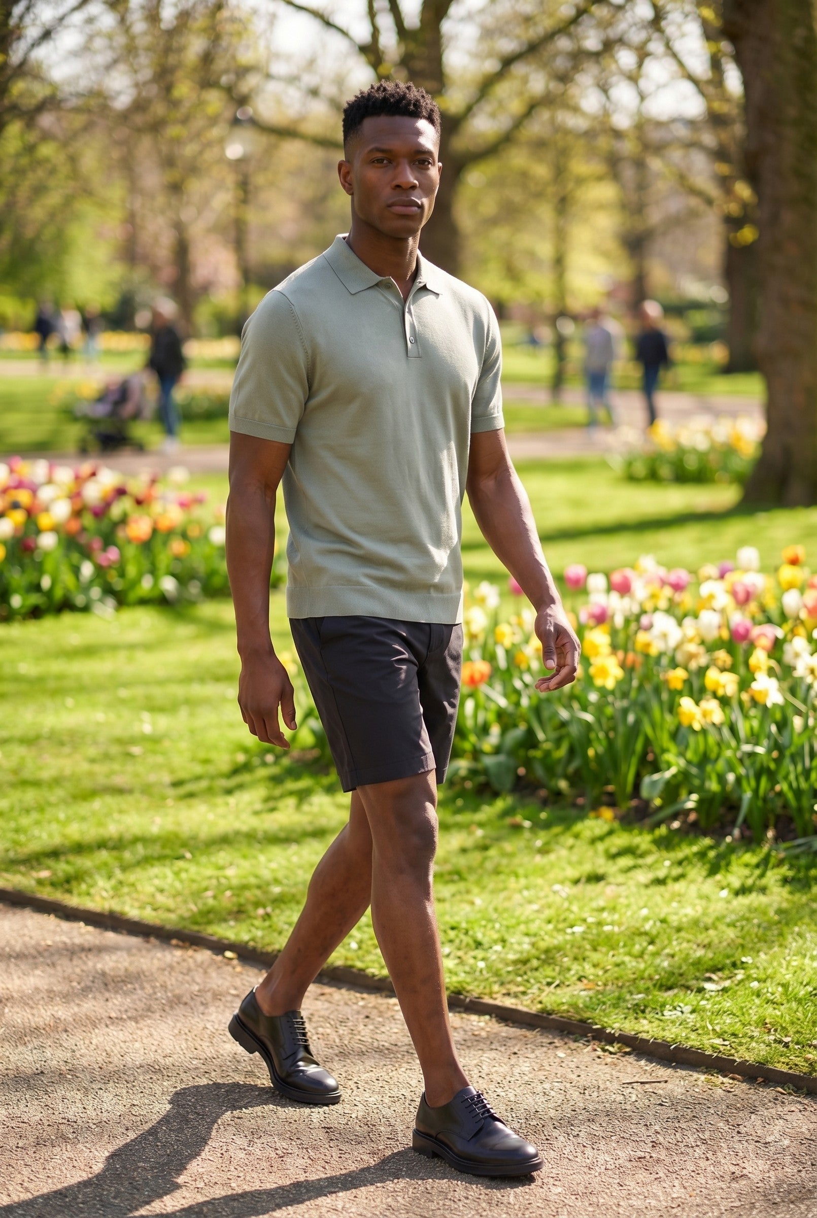 Men's Fine Knit Polo Shirt | Blackstone London