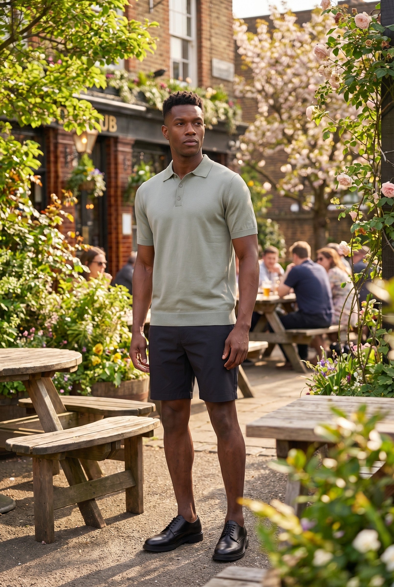 Men's Fine Knit Polo Shirt | Blackstone London