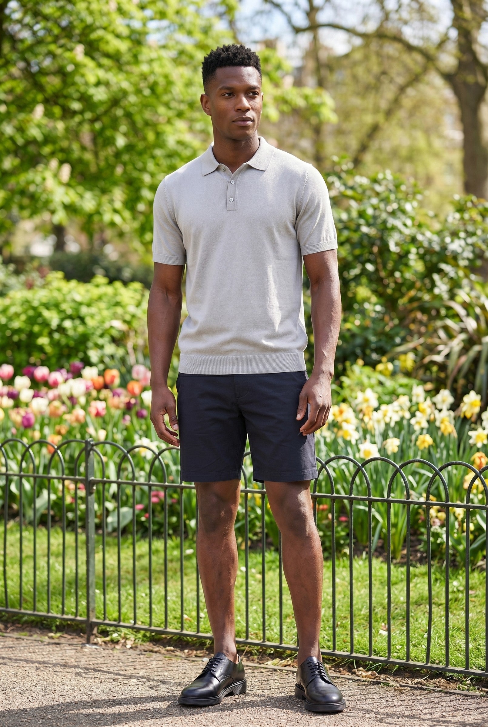 Men's Fine Knit Polo Shirt | Blackstone London