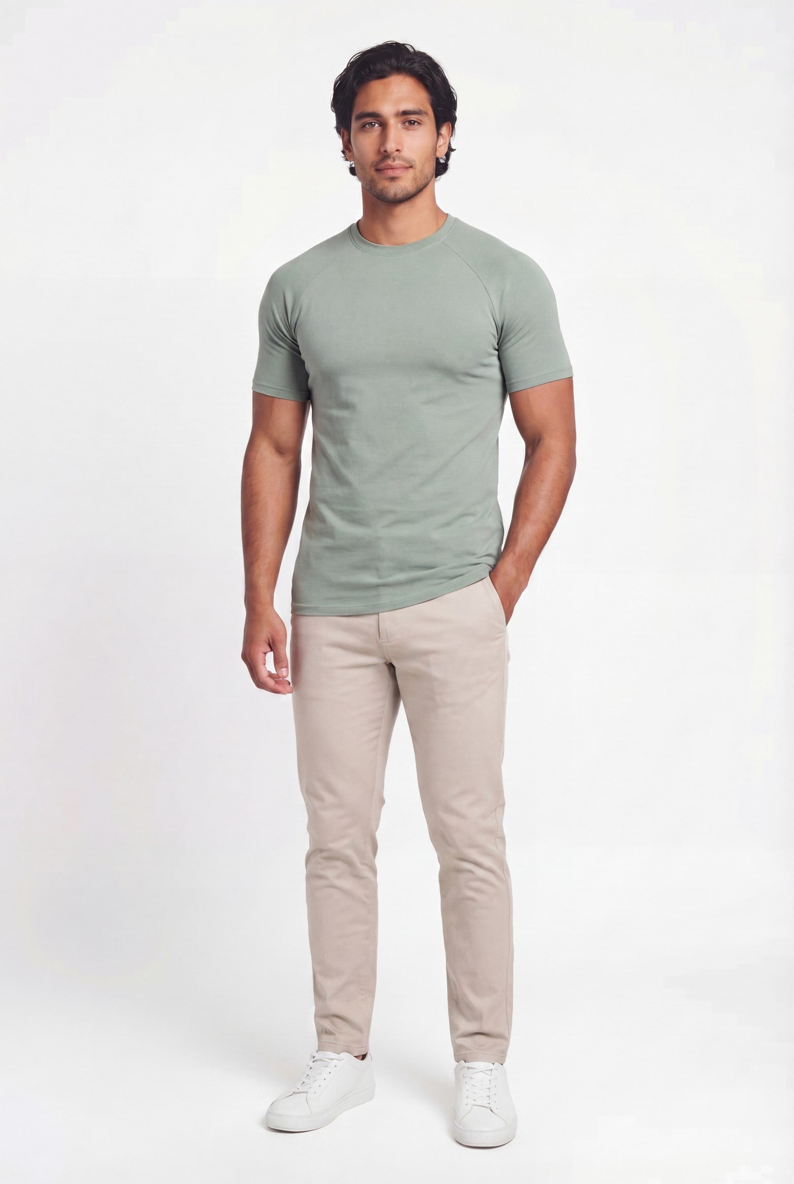 Men's Muscle Fit Crewneck T-Shirt | Blackstone London