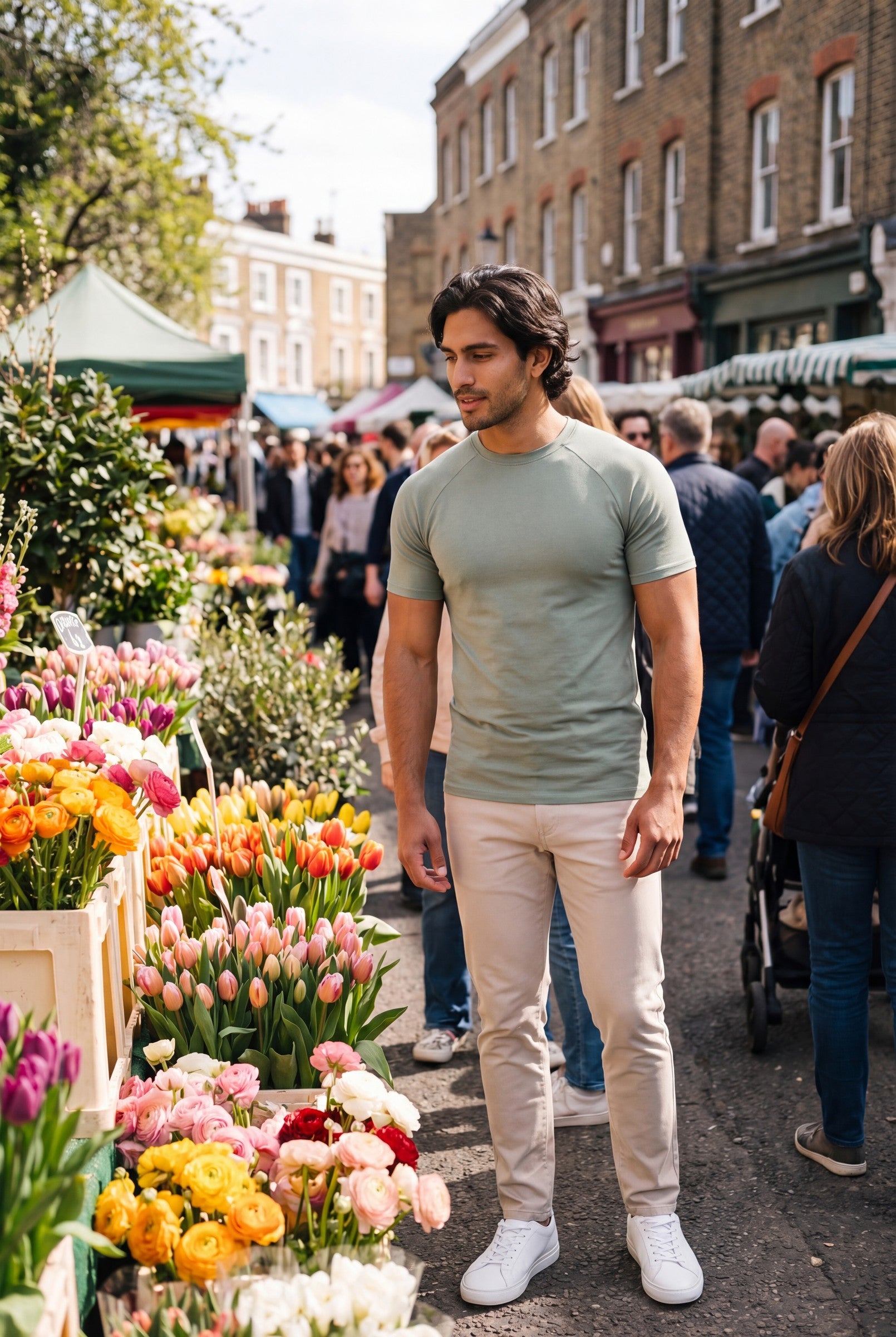 Men's Muscle Fit Crewneck T-Shirt | Blackstone London