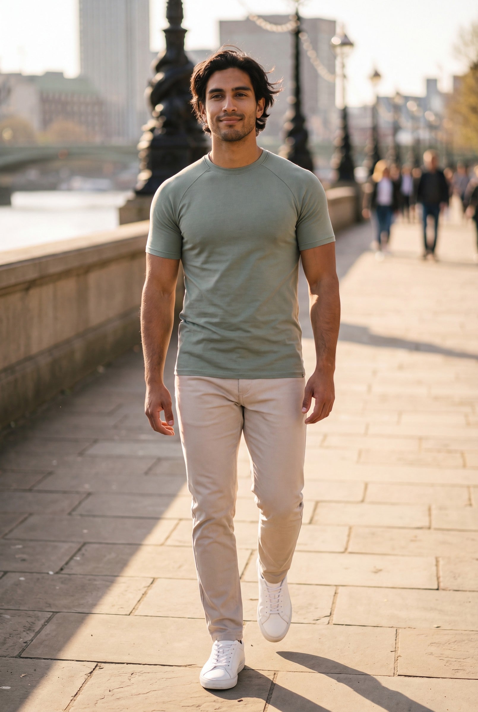 Men's Muscle Fit Crewneck T-Shirt | Blackstone London