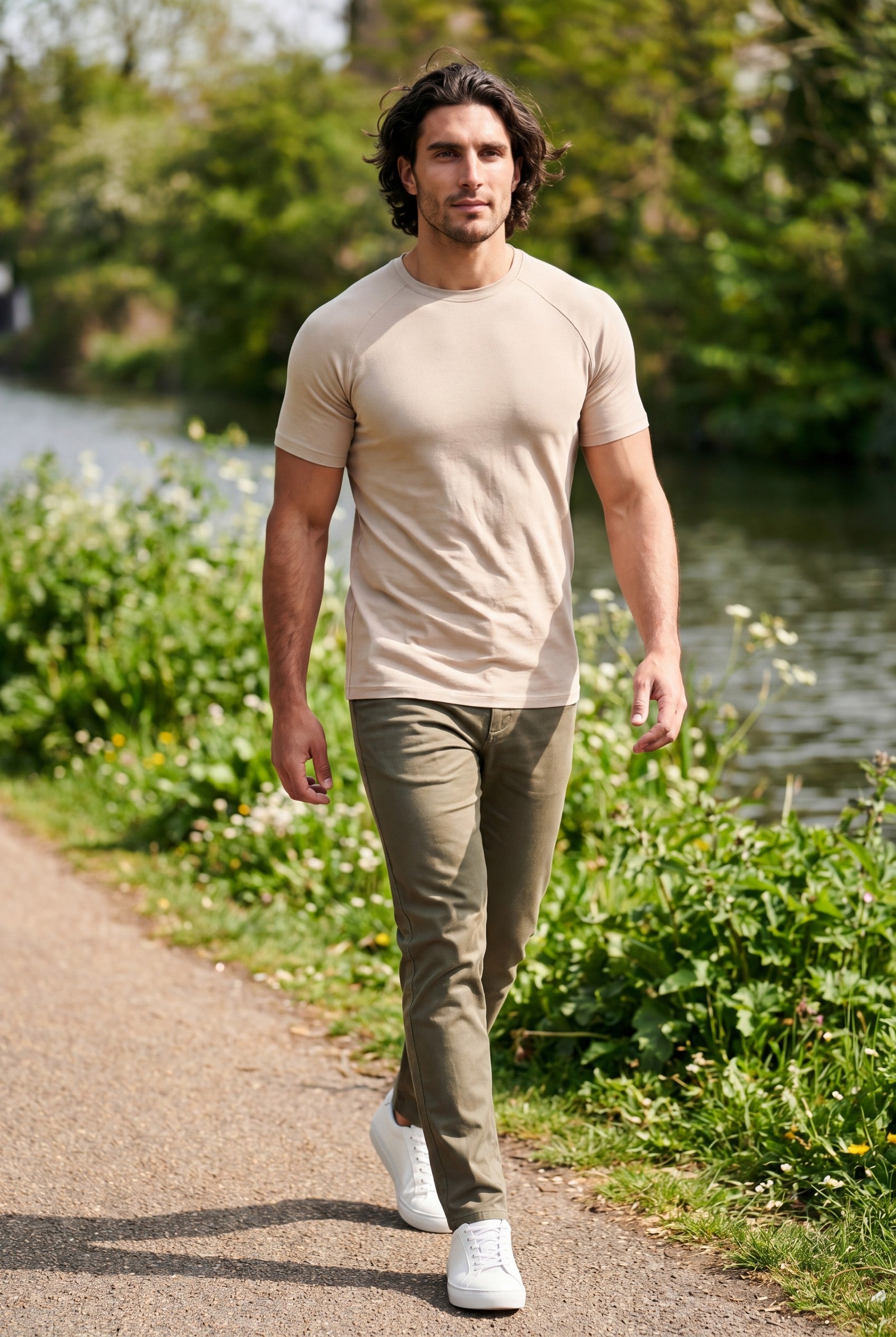 Men's Muscle Fit Crewneck T-Shirt | Blackstone London
