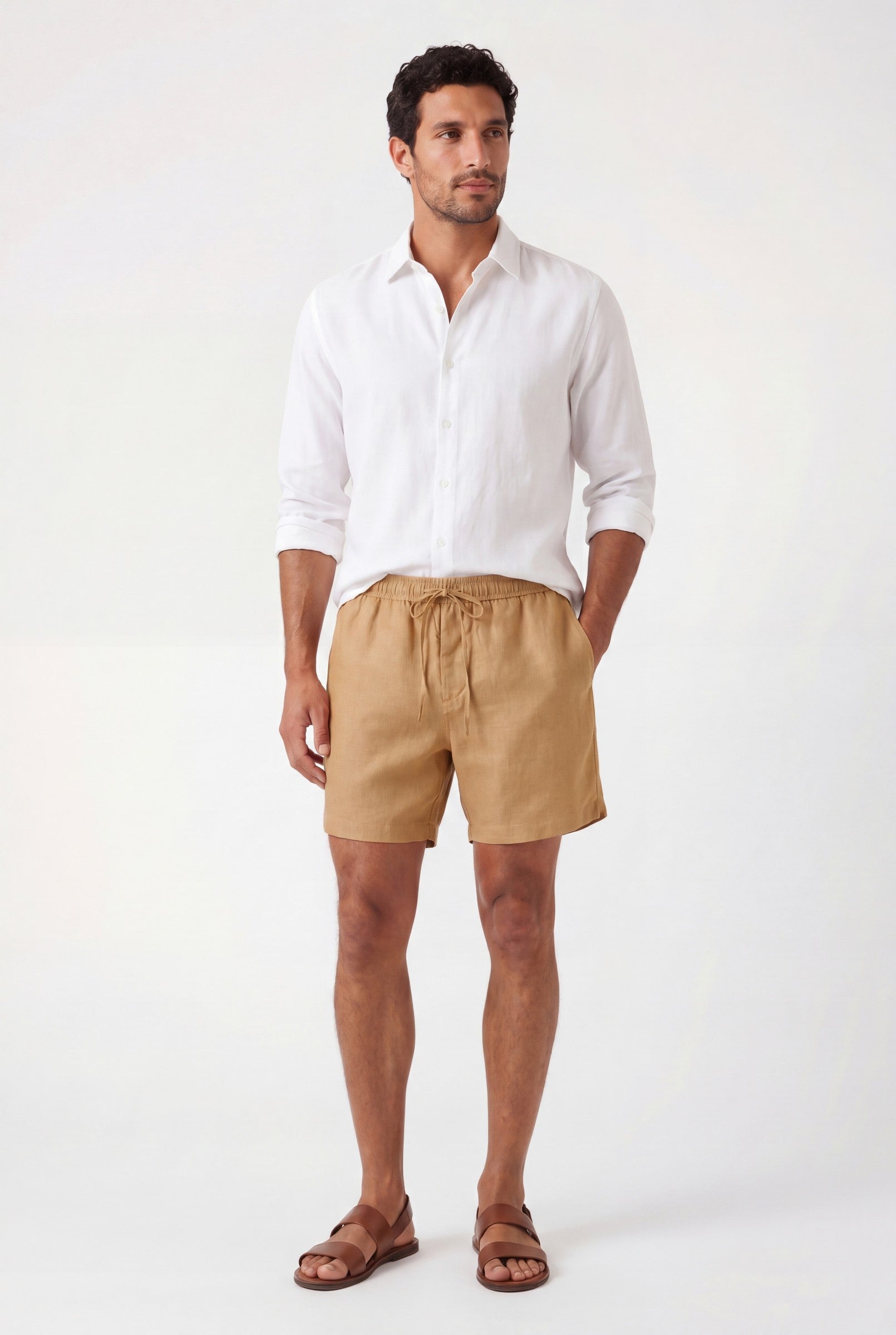 Men's Premium Linen Drawstring Shorts | Blackstone London
