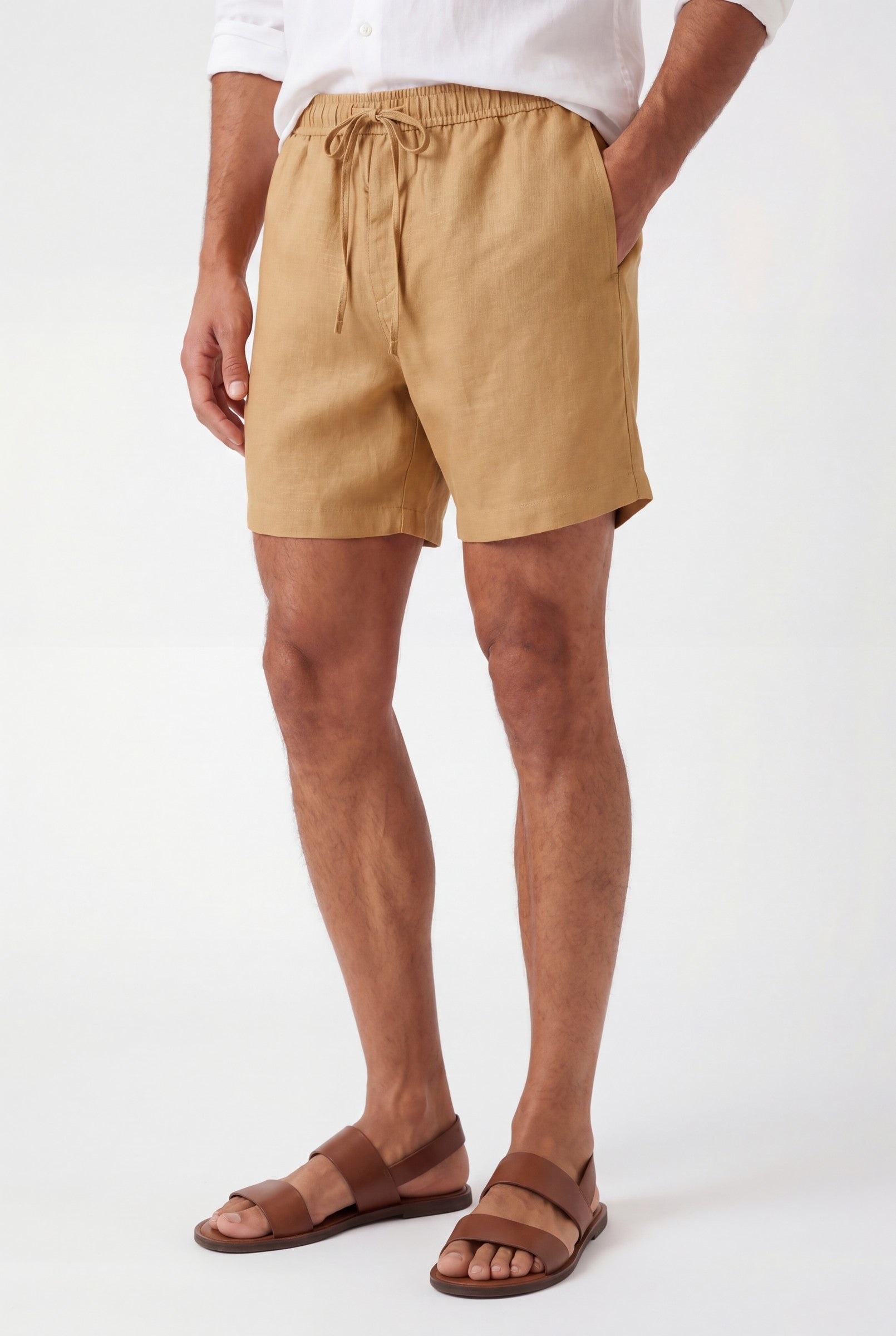Men's Premium Linen Drawstring Shorts | Blackstone London