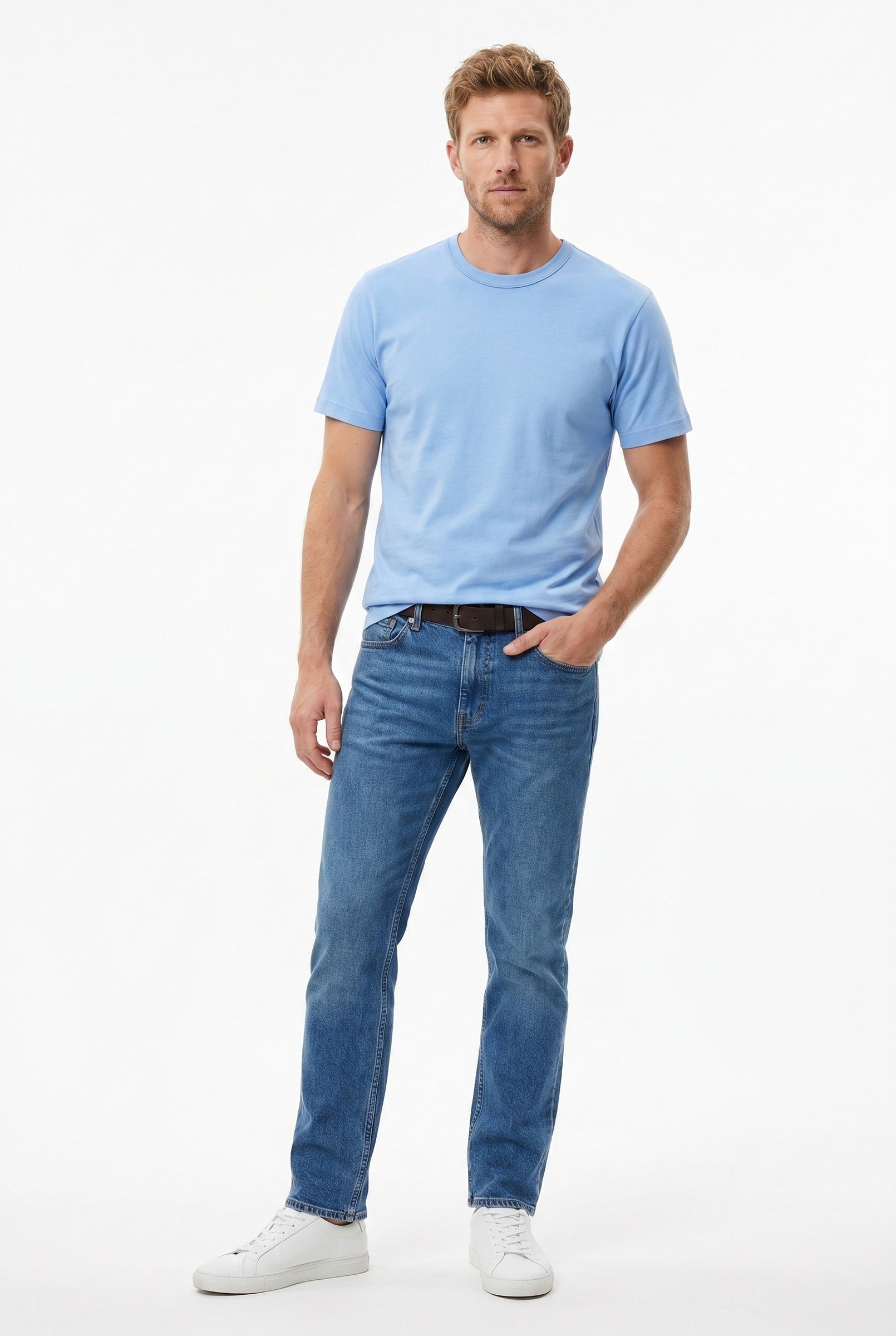 Men's Midweight Cotton Crew Neck T-Shirt | Blackstone London