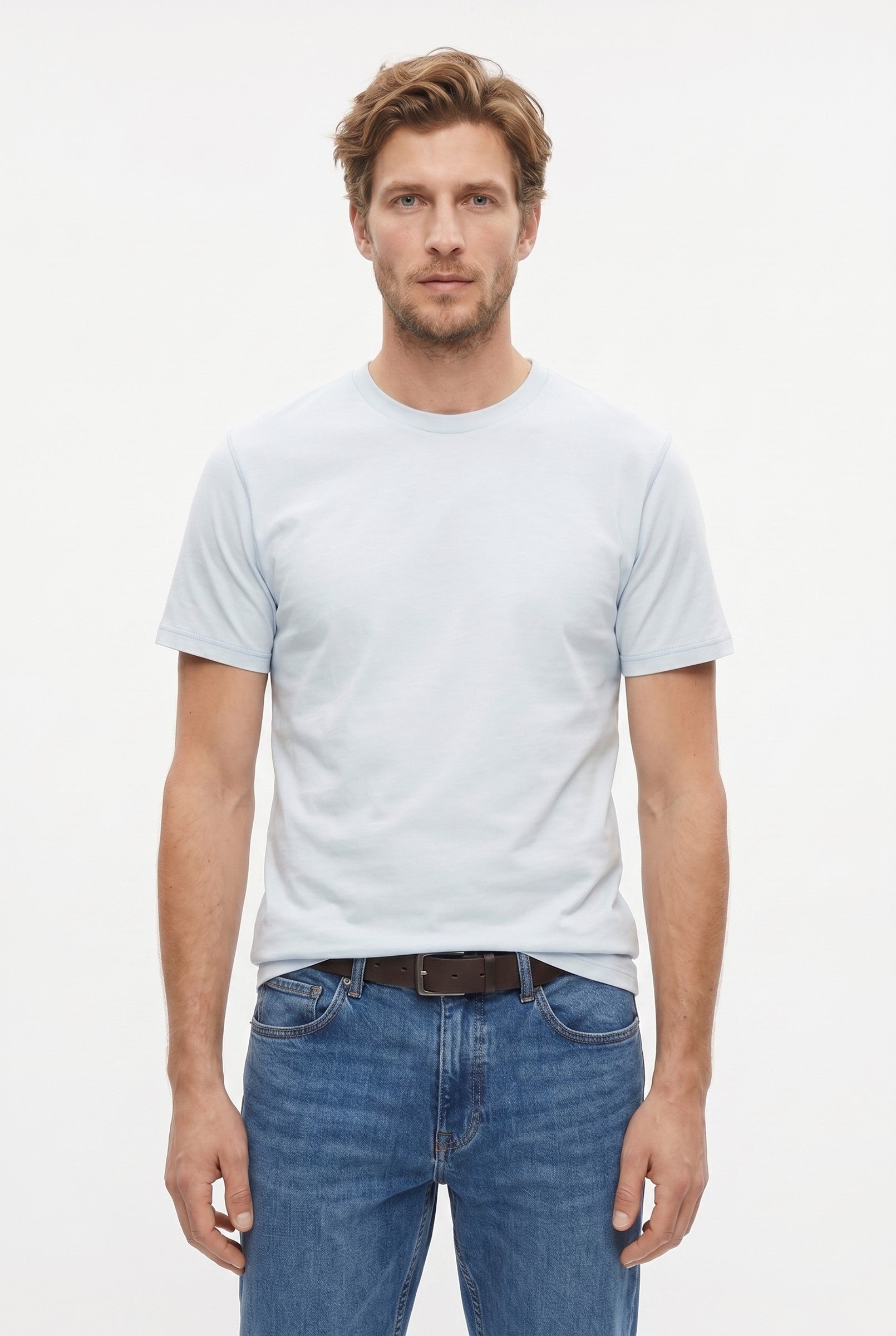 Men's Midweight Cotton Crew Neck T-Shirt | Blackstone London