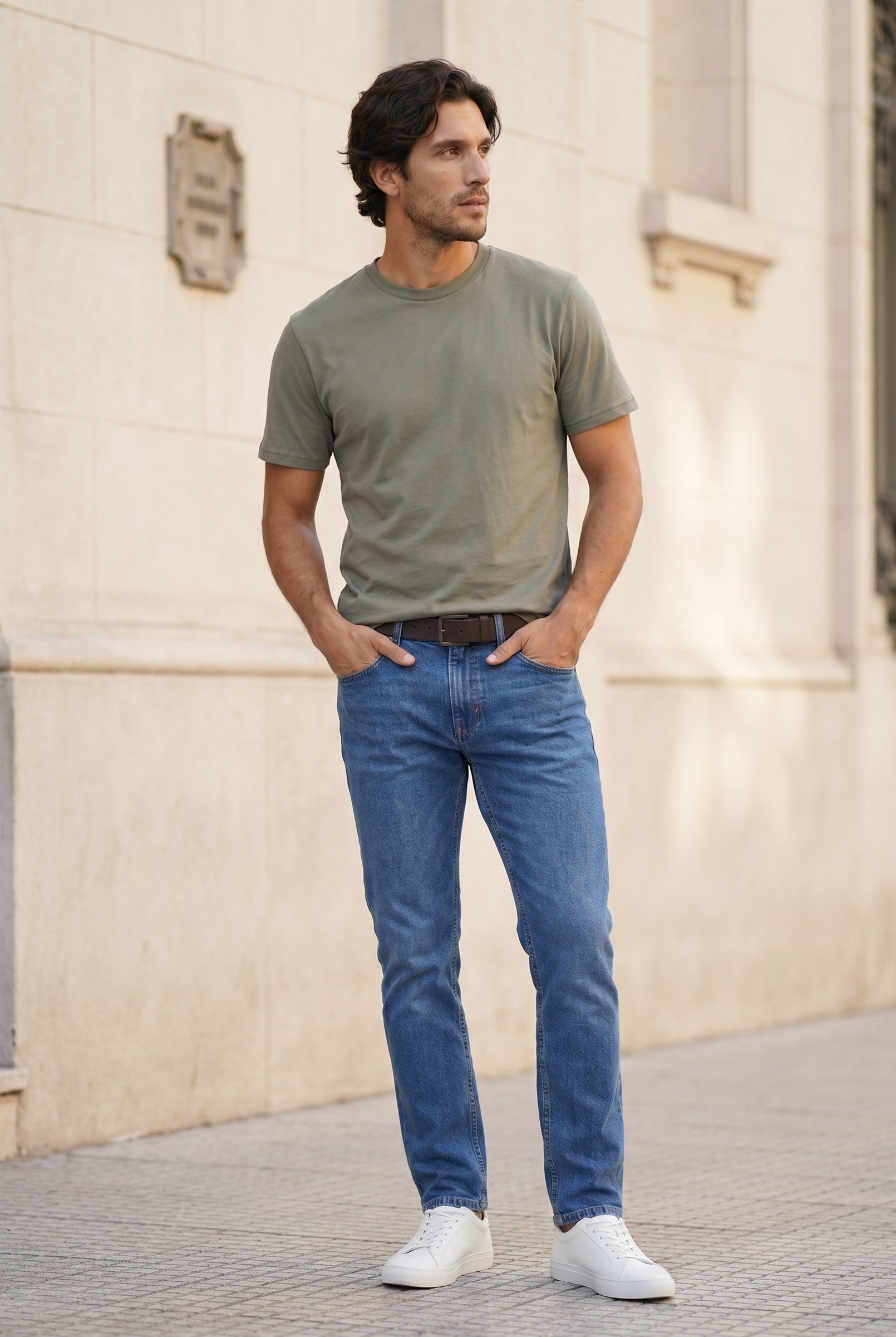 Men's Midweight Cotton Crew Neck T-Shirt | Blackstone London