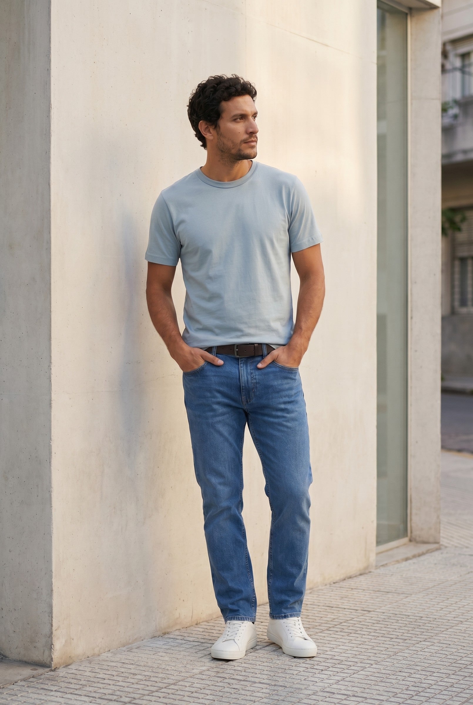 Men's Midweight Cotton Crew Neck T-Shirt | Blackstone London