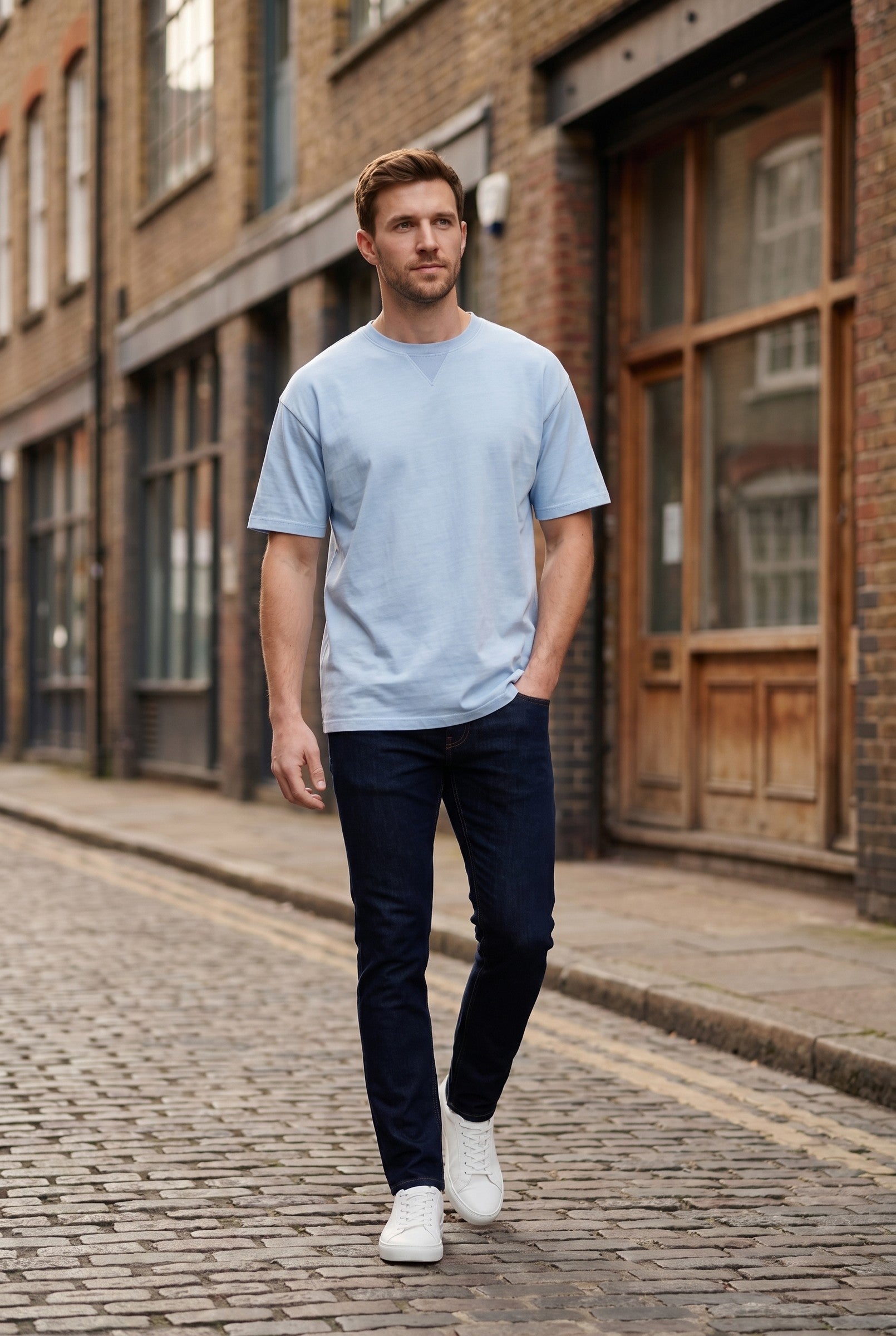 Men's Crew Neck Cotton T-Shirt | Blackstone London