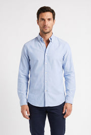 Men's Slim Fit Oxford Shirt Sky Blue | Blackstone London