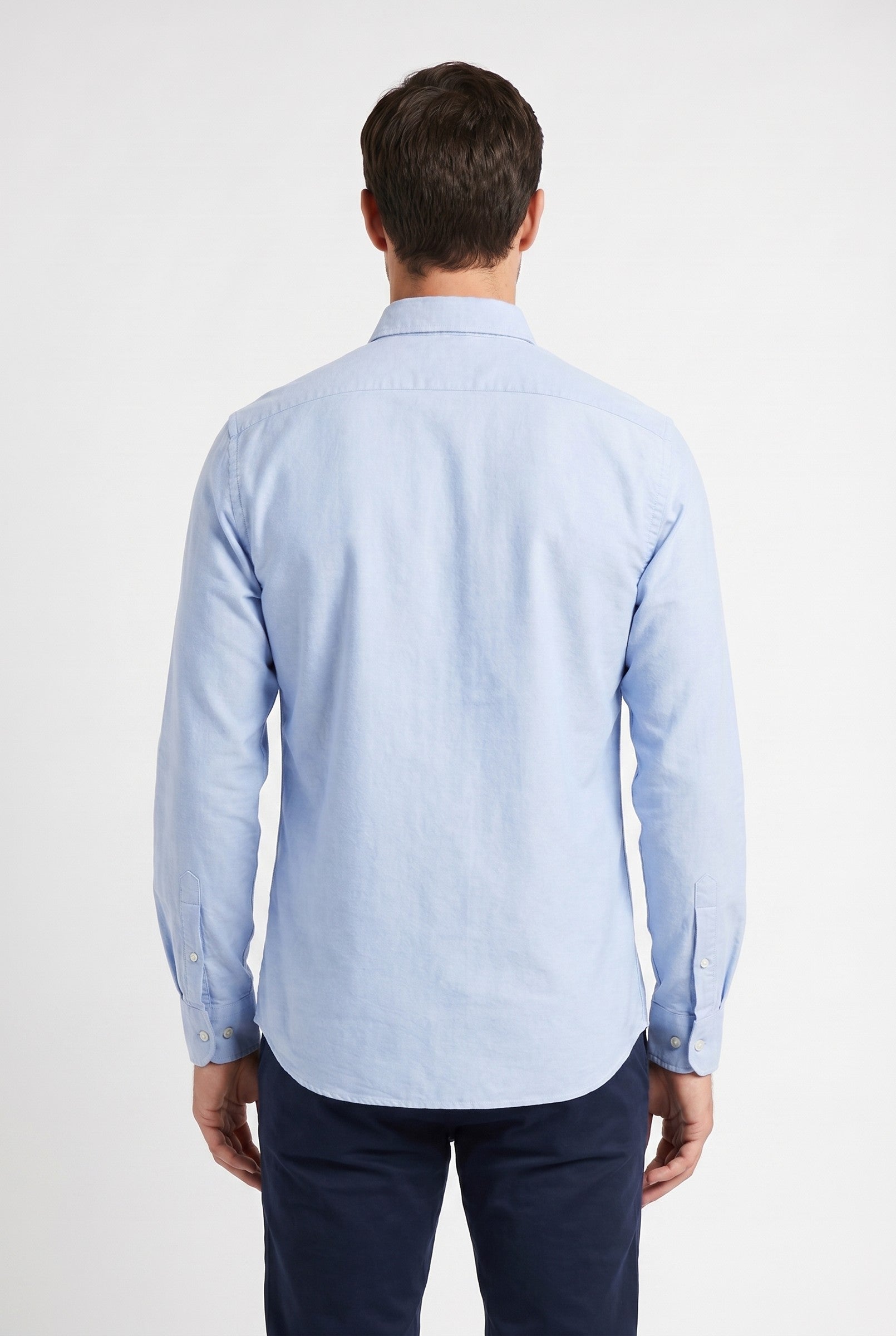 Men's Slim Fit Oxford Shirt Sky Blue | Blackstone London