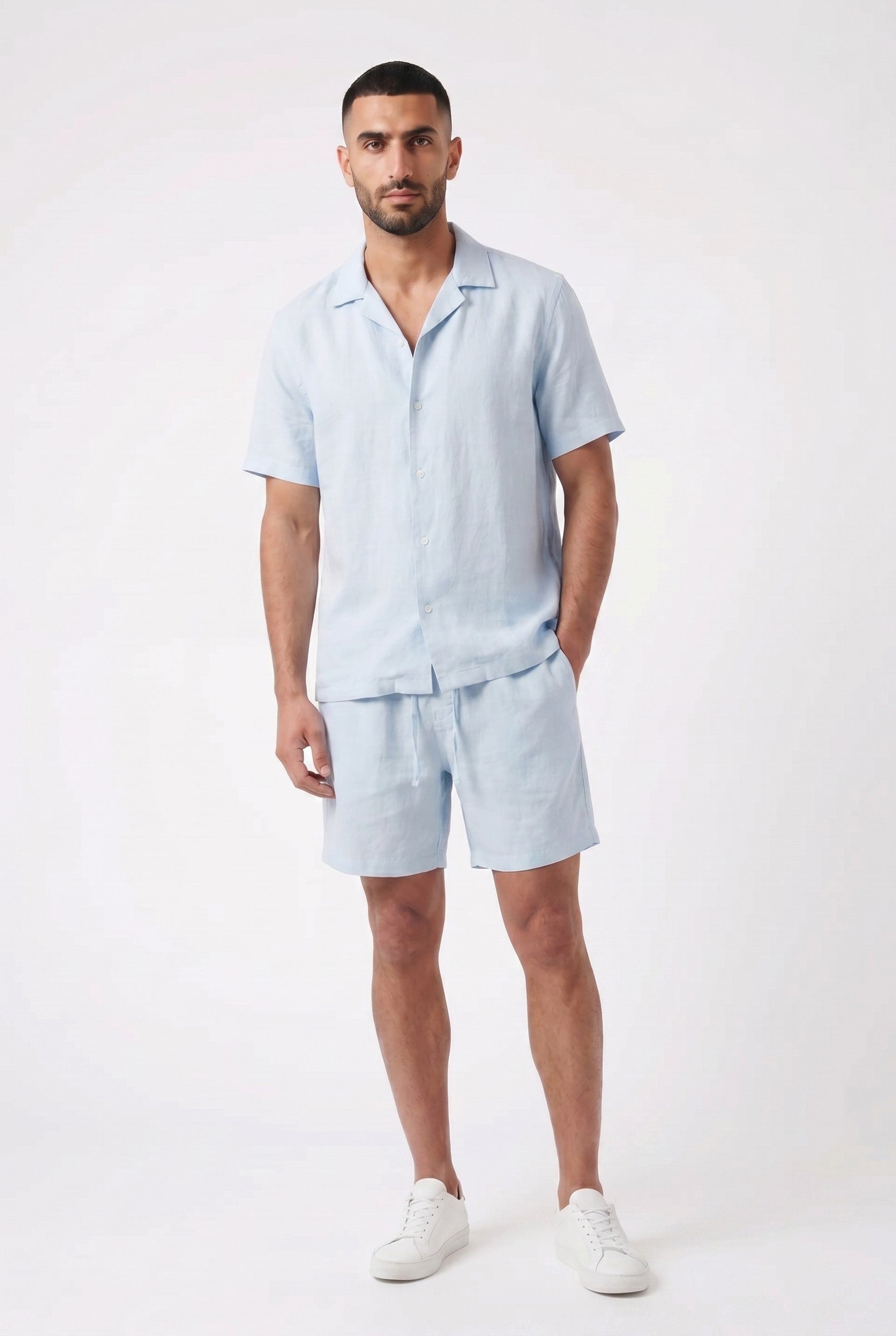 Men's Linen Leisure Drawstring Shorts | Blackstone London