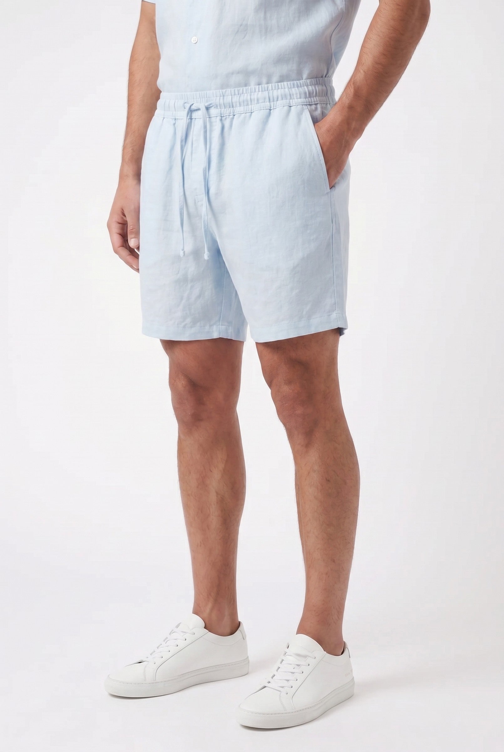 Men's Linen Leisure Drawstring Shorts | Blackstone London