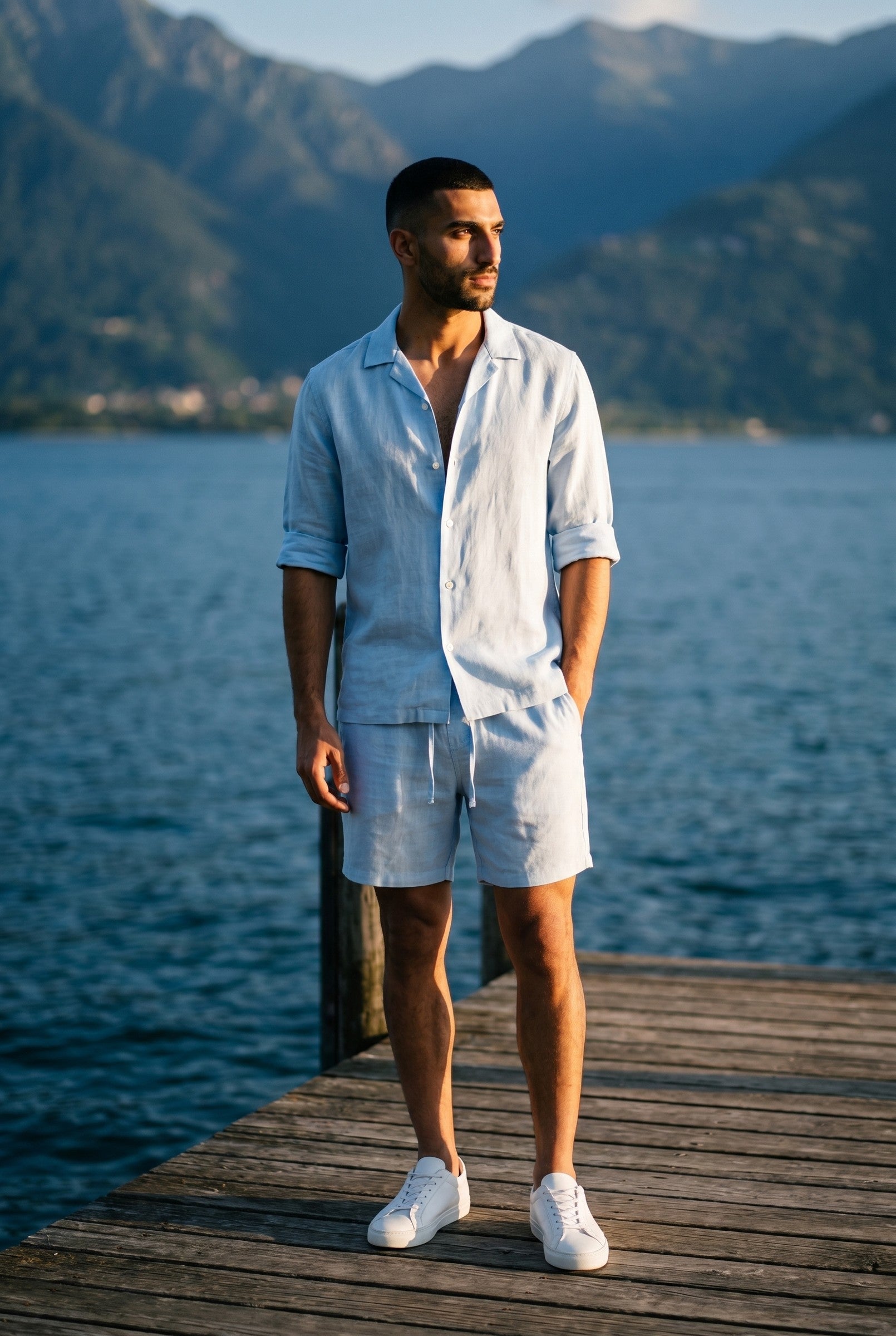 Men's Linen Leisure Drawstring Shorts | Blackstone London