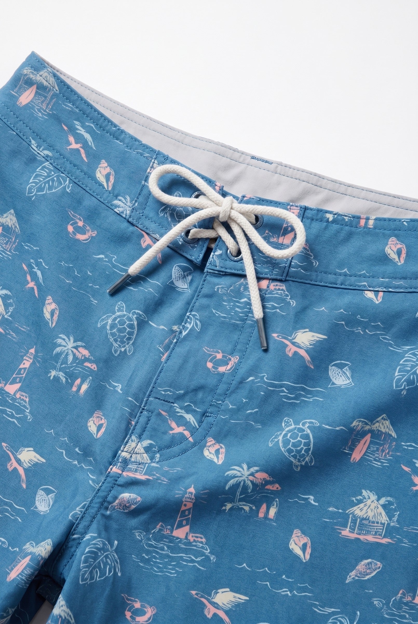 Men's Sky Blue Tropical Board Shorts | Blackstone London