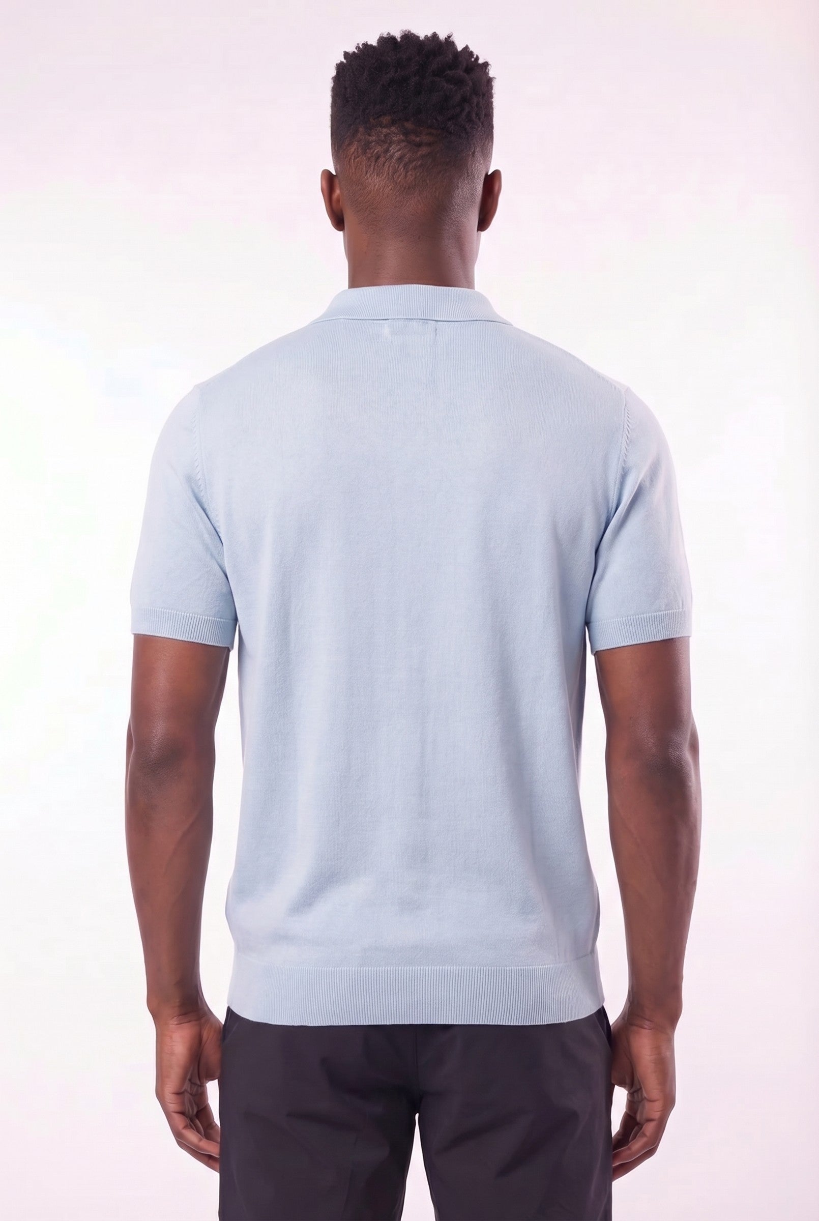 Men's Fine Knit Polo Shirt | Blackstone London