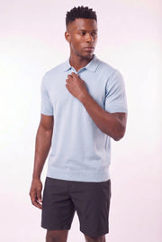 Men's Fine Knit Polo Shirt | Blackstone London
